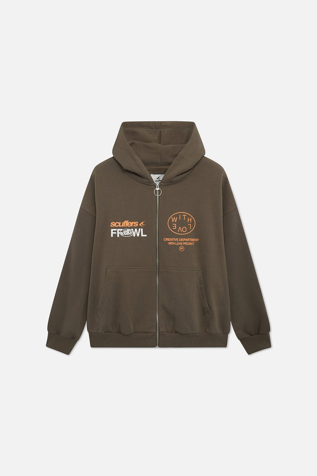 Caviar Olive Zipped Hoodie