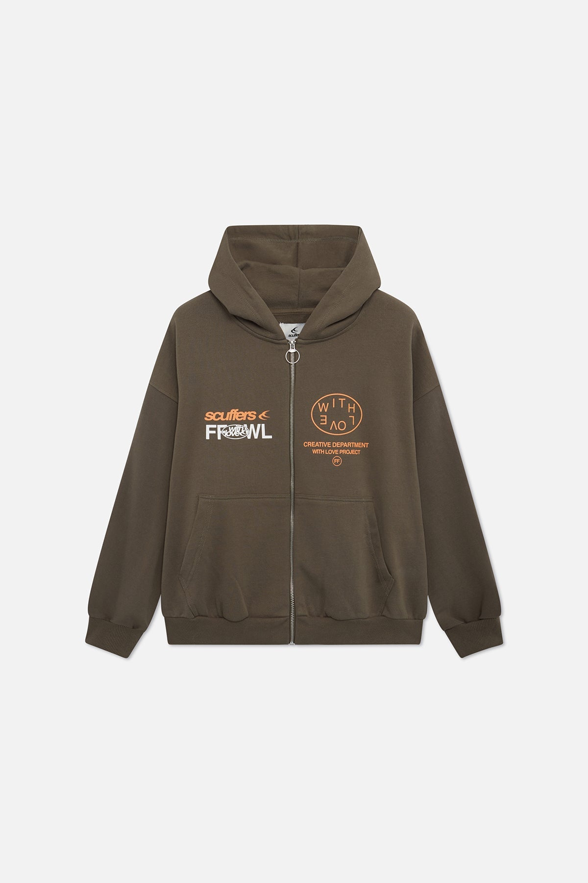 Caviar Olive Zipped Hoodie