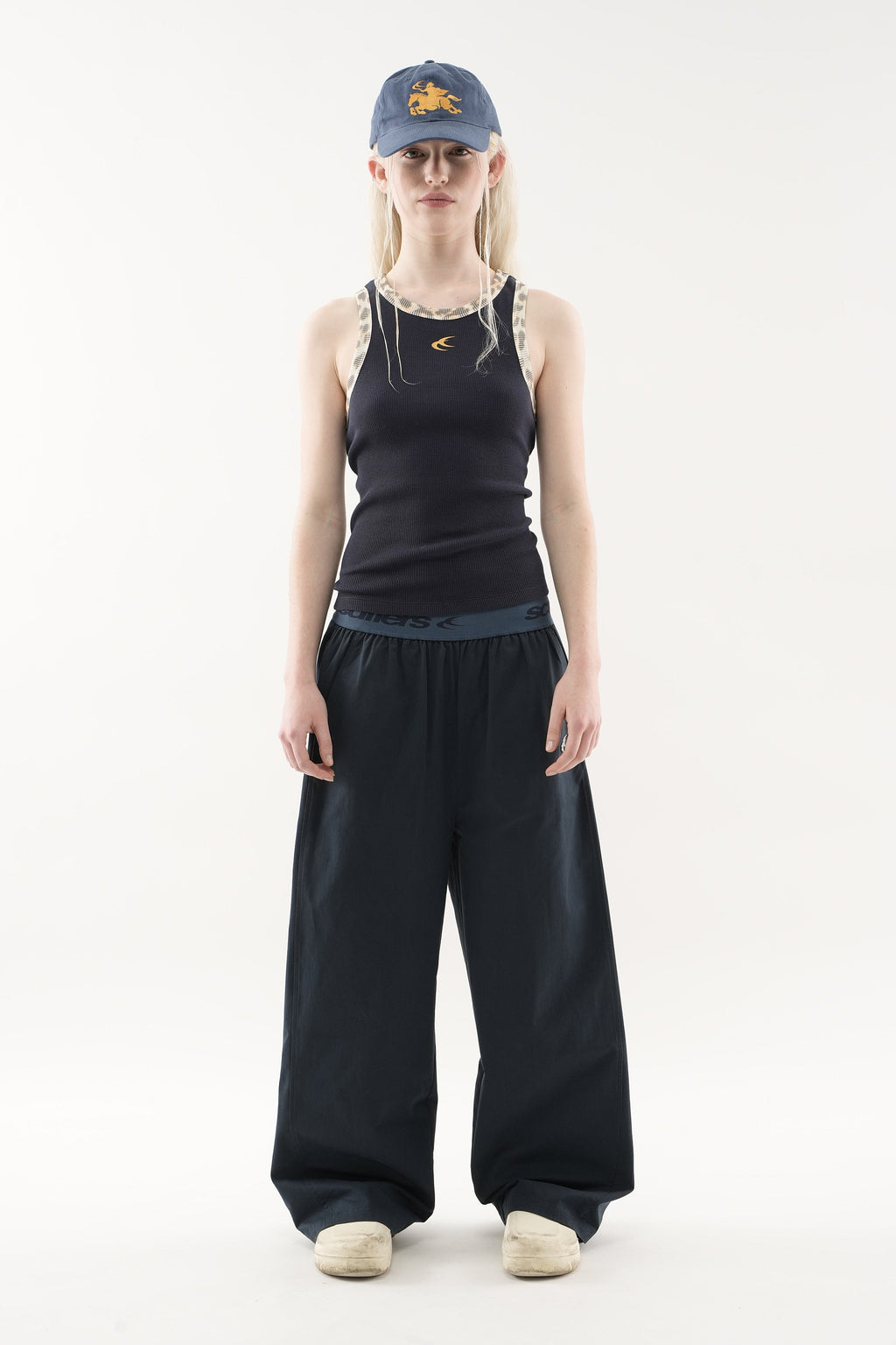 Animal Navy Waffle SCFF Tank Top