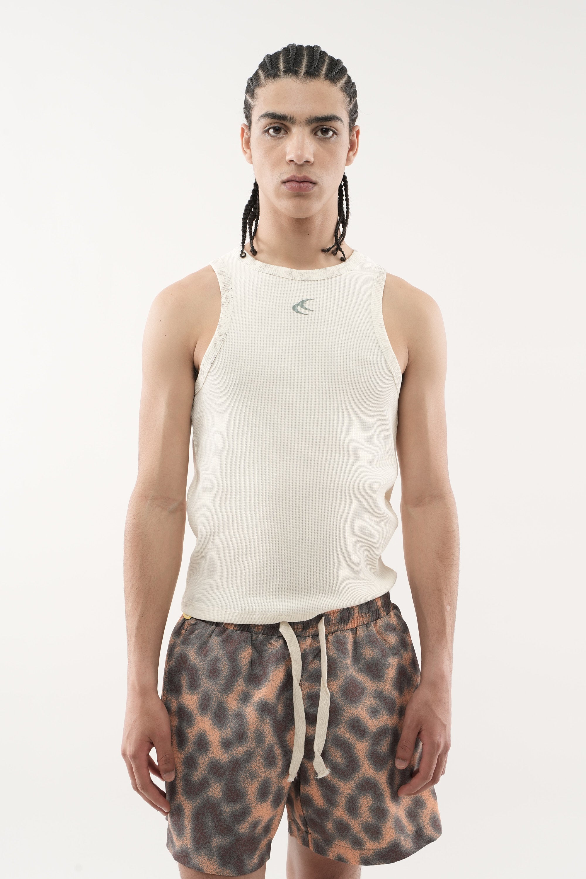 Animal Ecru Waffle SCFF Tank Top