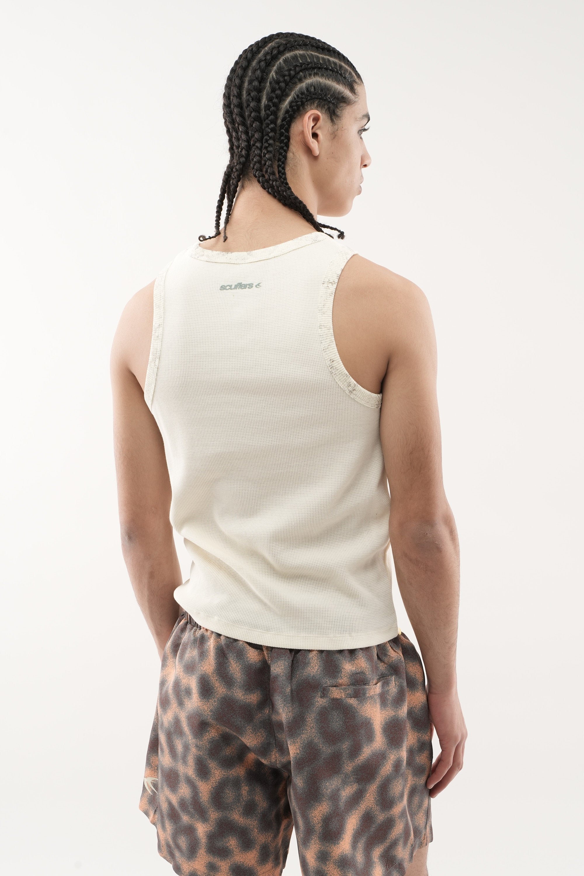 Animal Ecru Waffle SCFF Tank Top