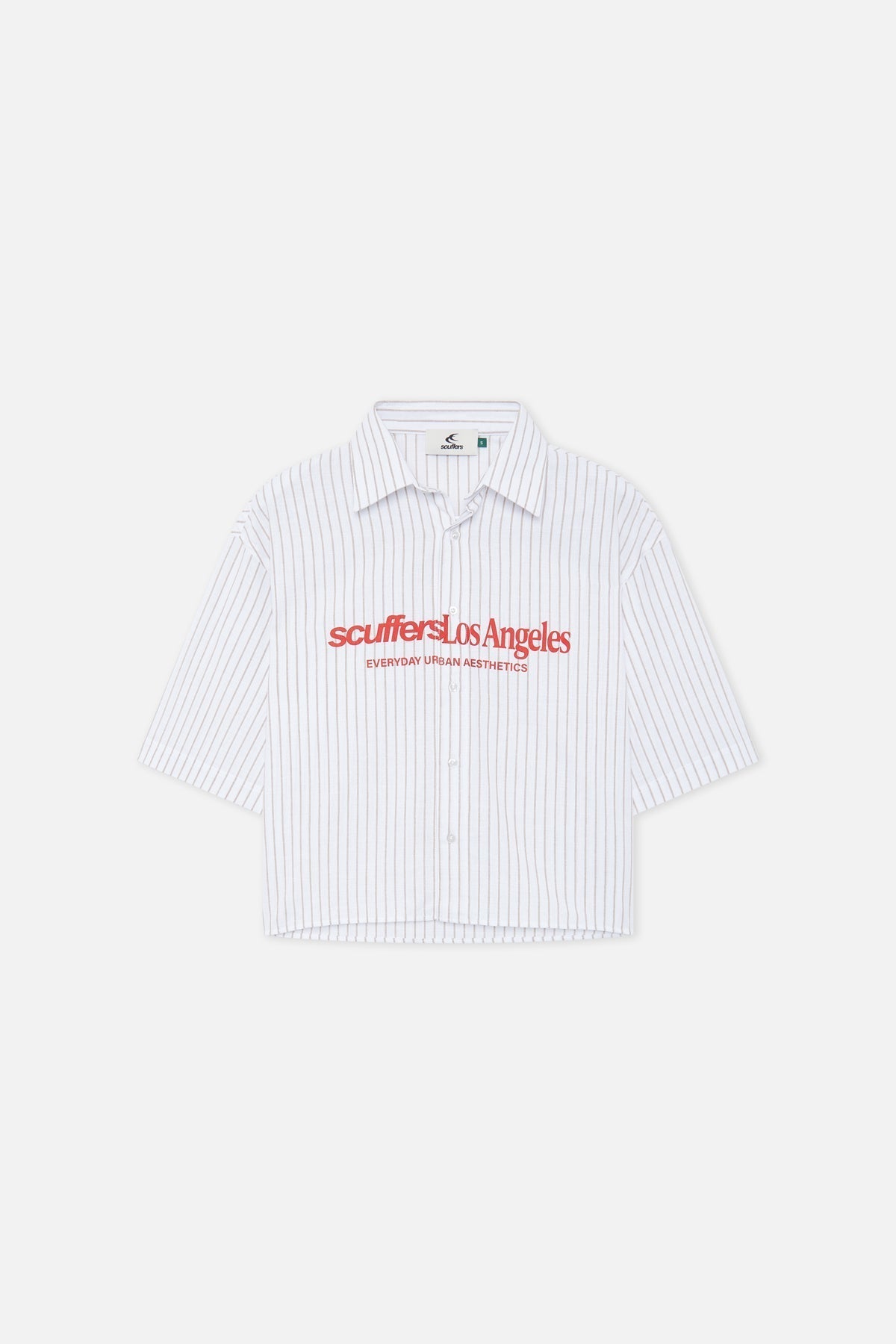 Not LA Yet Ecru Pinstripe Shirt