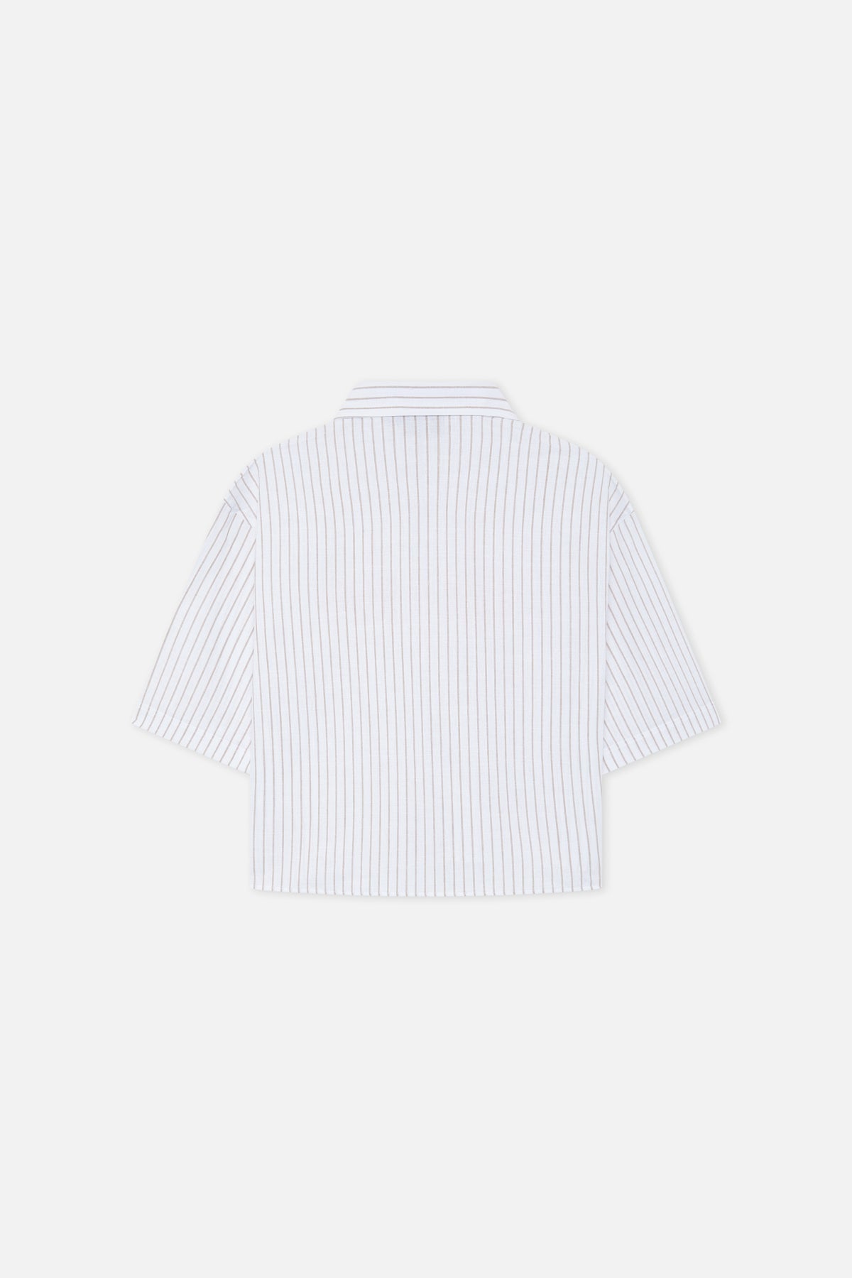 Not LA Yet Ecru Pinstripe Shirt