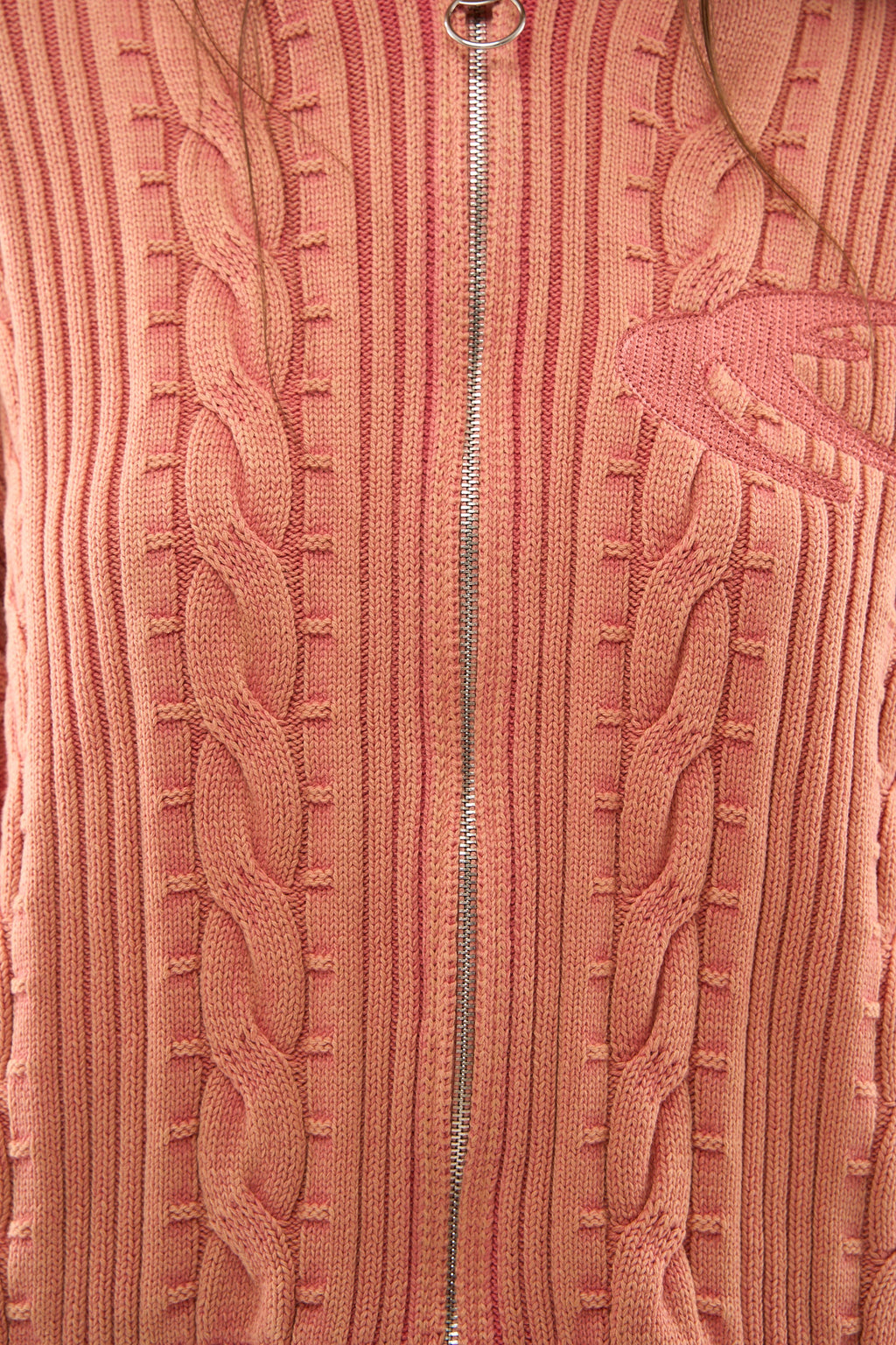 Latte Zipper Pink Knit