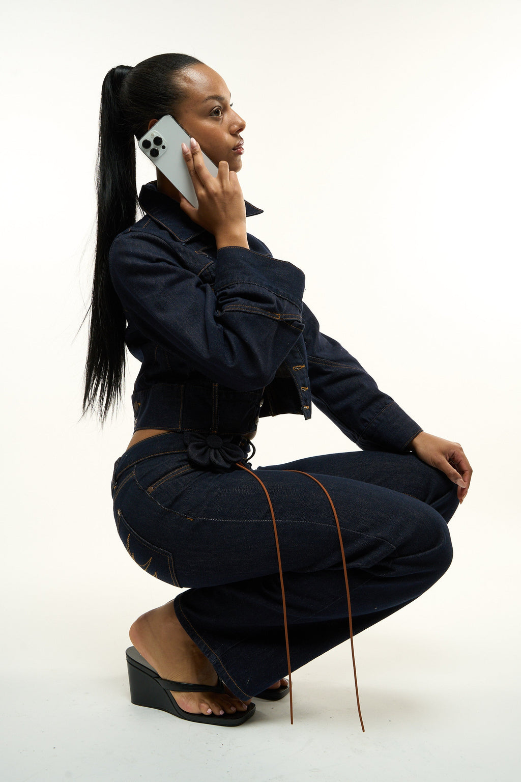 Marine Dark Blue Denim Jacket