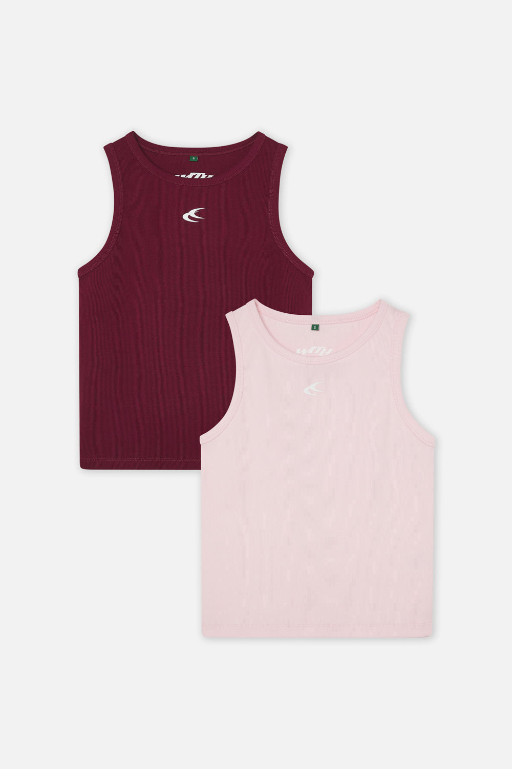 Burgundy & Pink Canale Scff Tank Top Pack