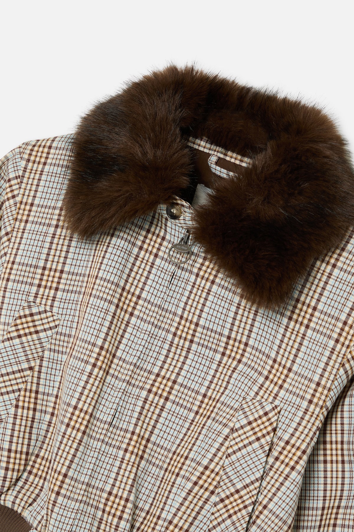 Checkered Brown Harrington Jacket
