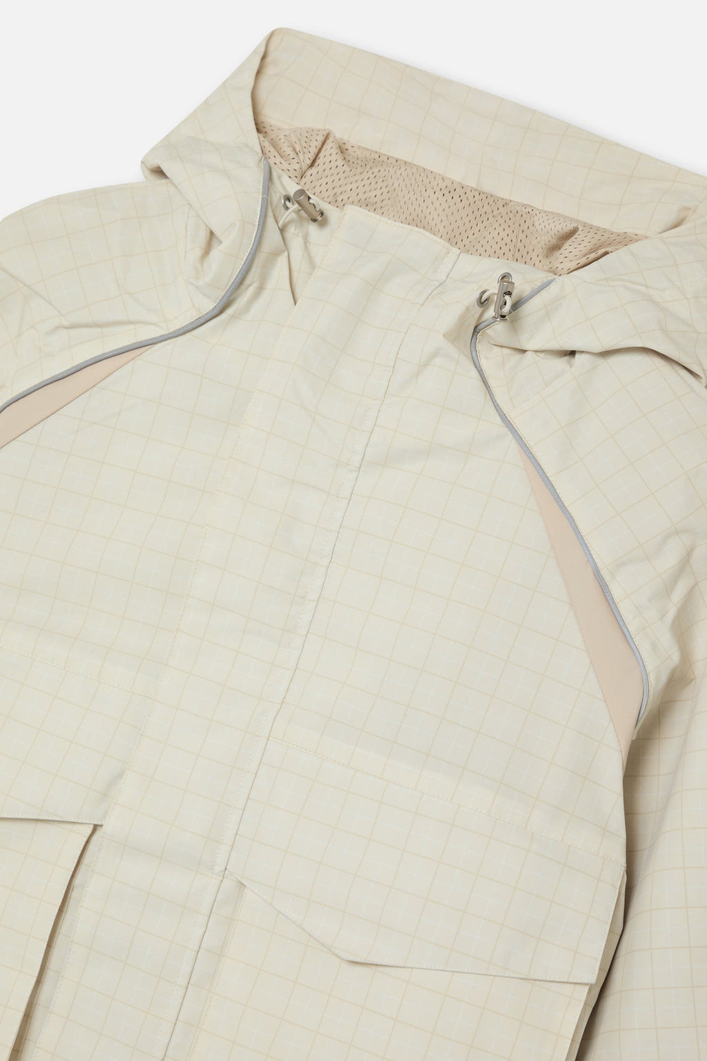 Checkered Ecru Essential Windbreaker