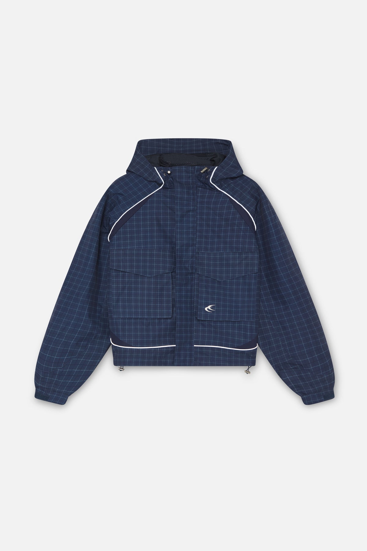 Checkered Navy Essential Windbreaker