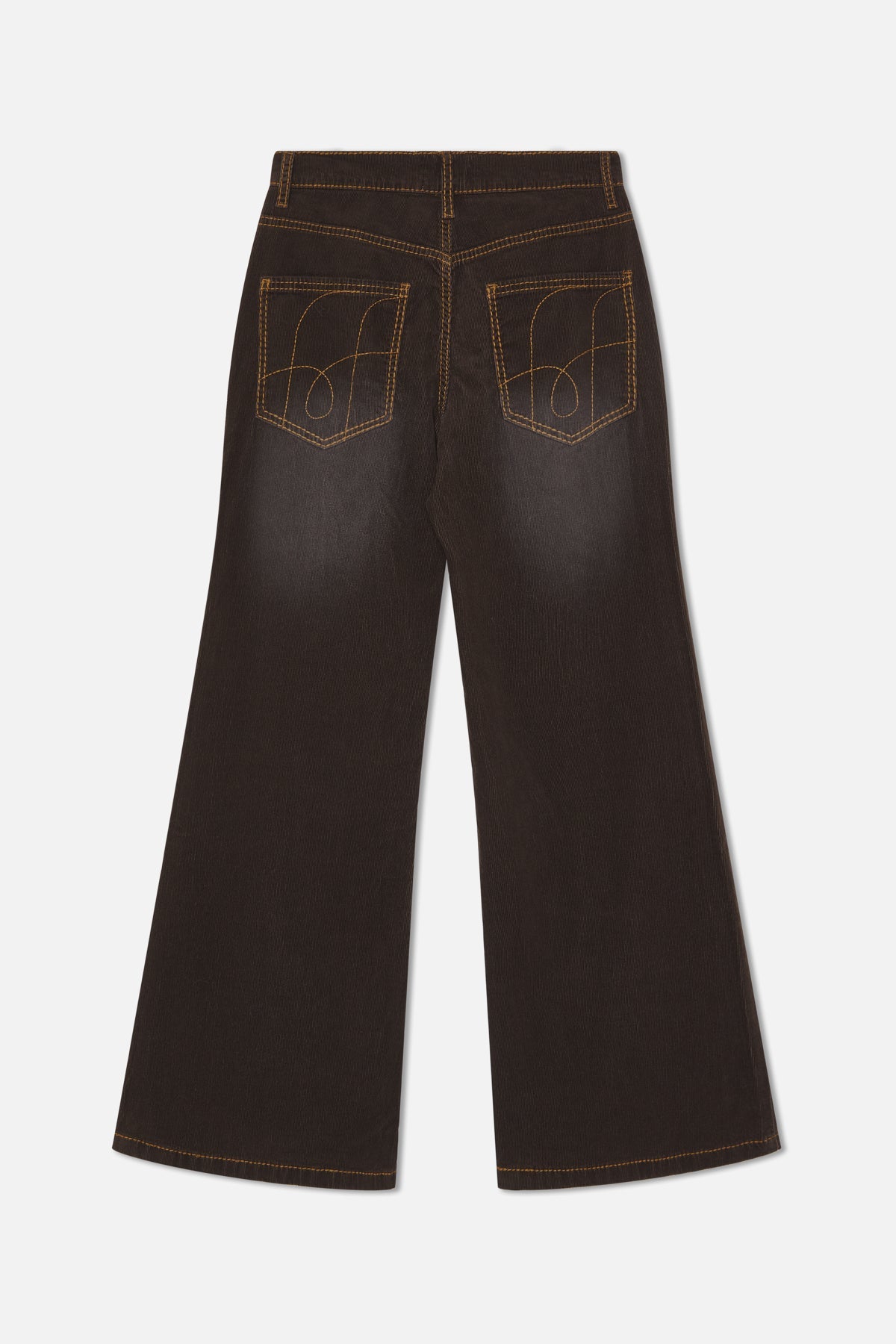 Corduroy Flared Brown Pants