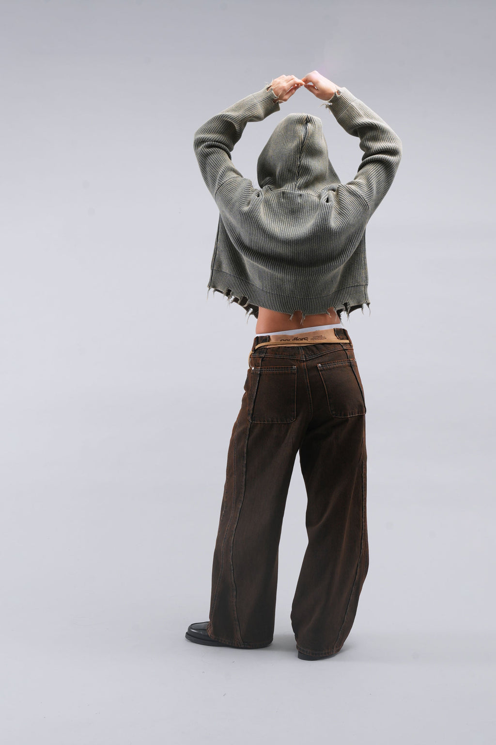 Buzz Dusty Green Knit Zipper