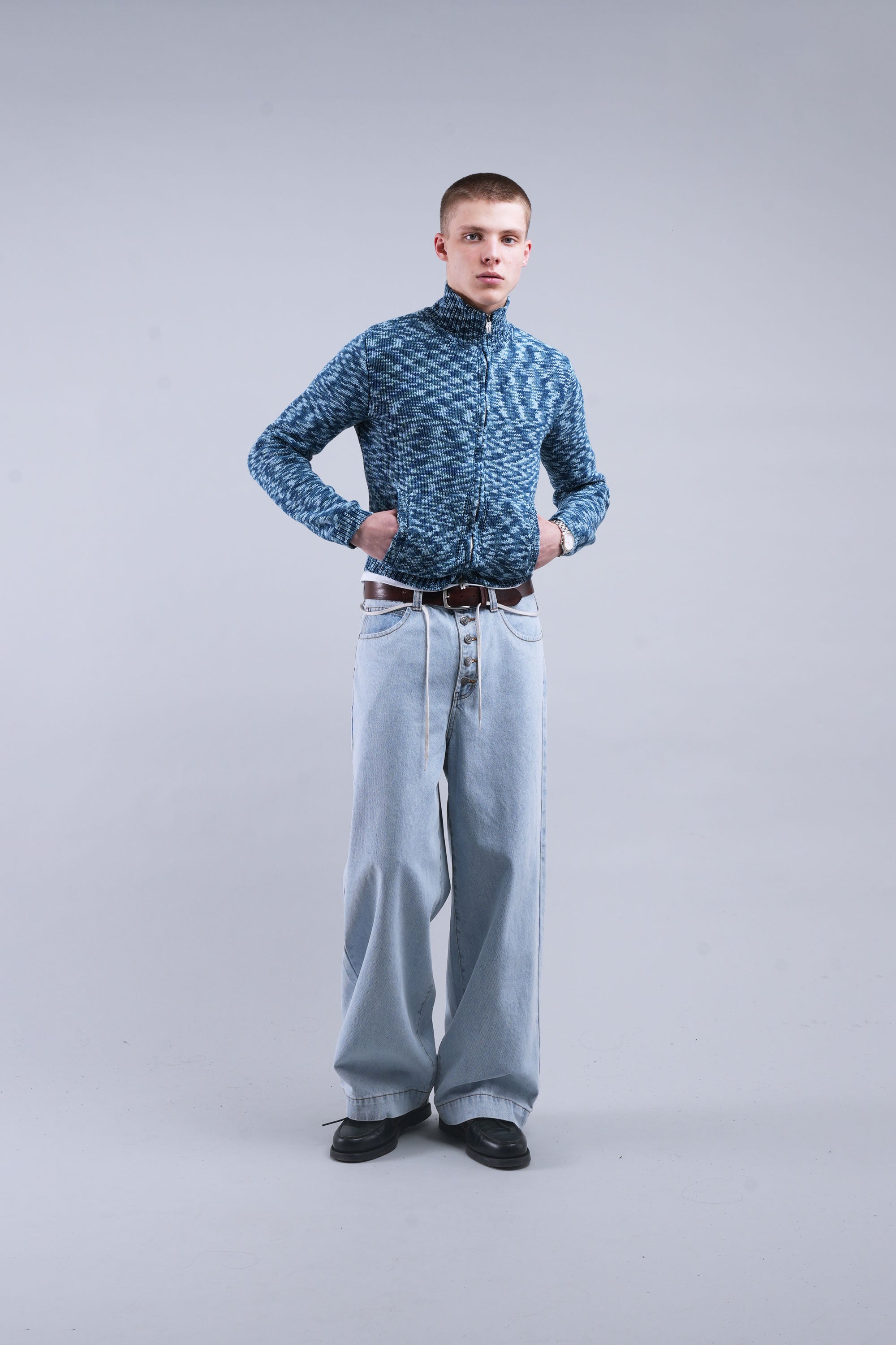 Tropical Light Blue Pants