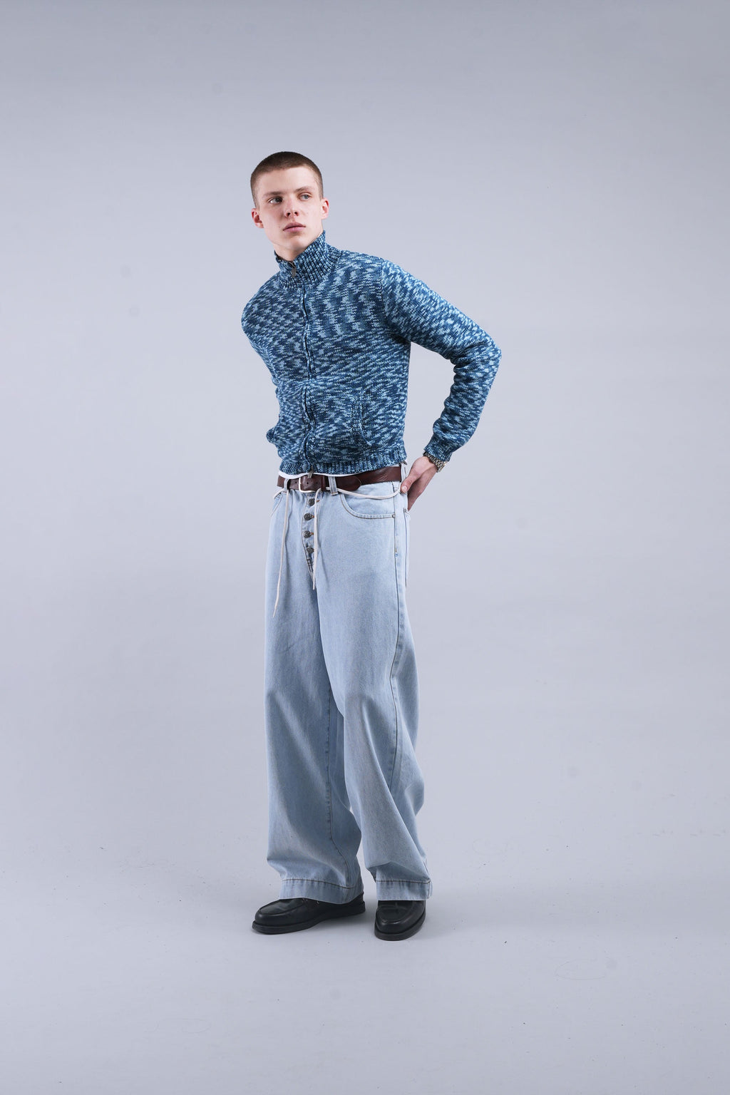 Tropical Light Blue Pants