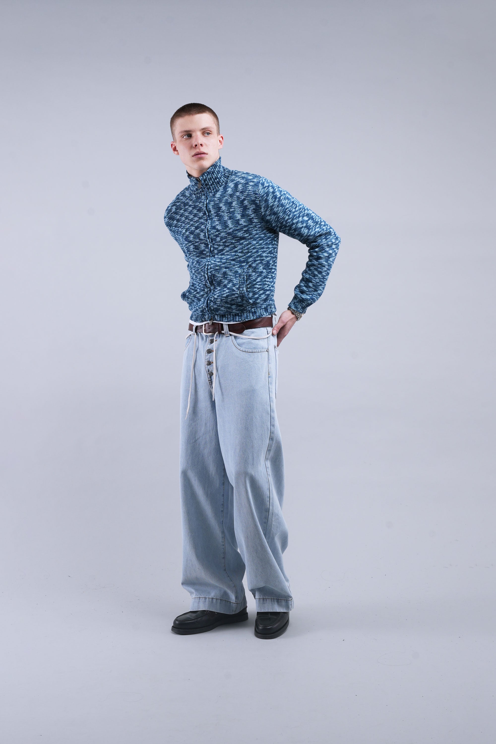 Tropical Light Blue Pants