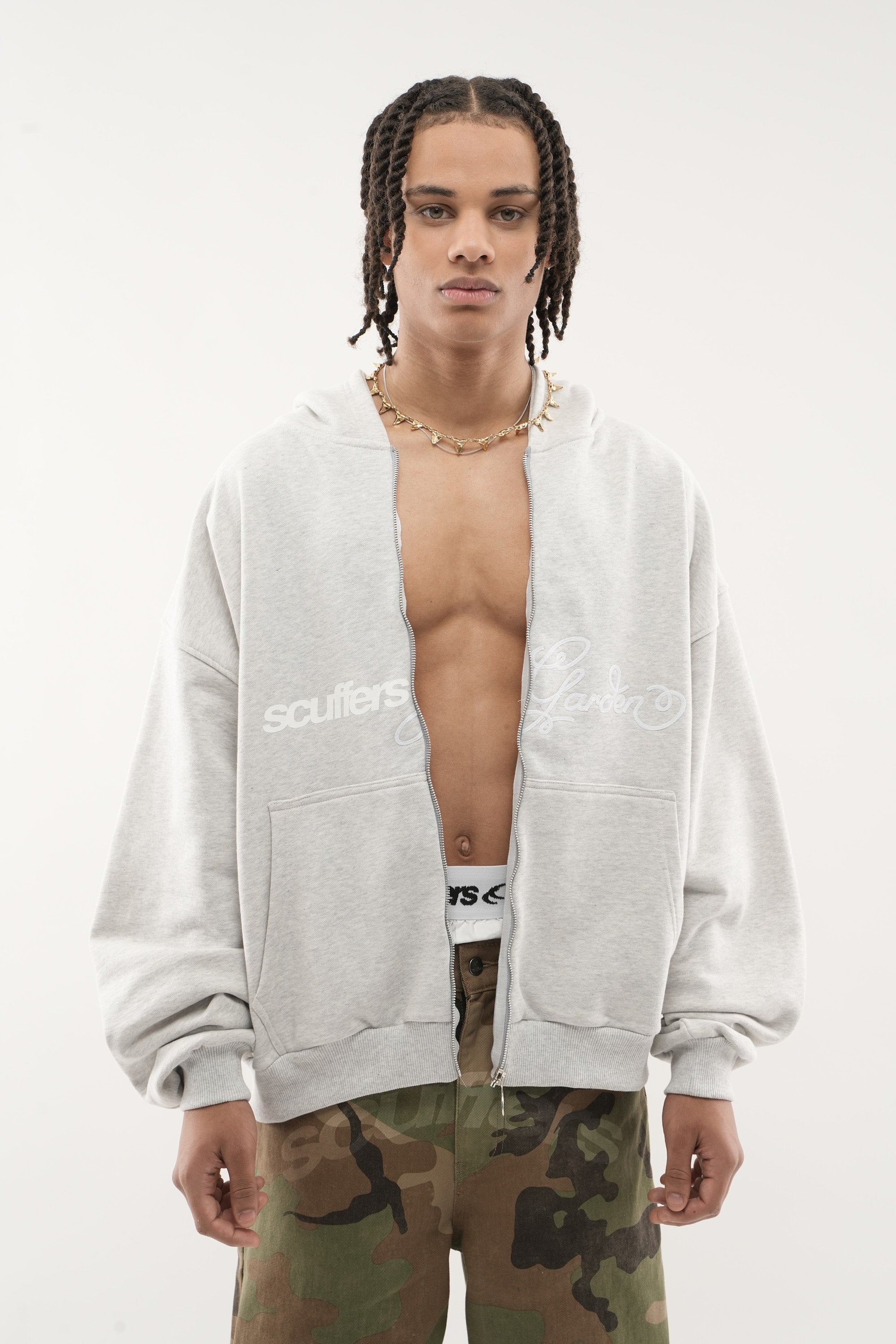 Garden Grey Melange Zipper