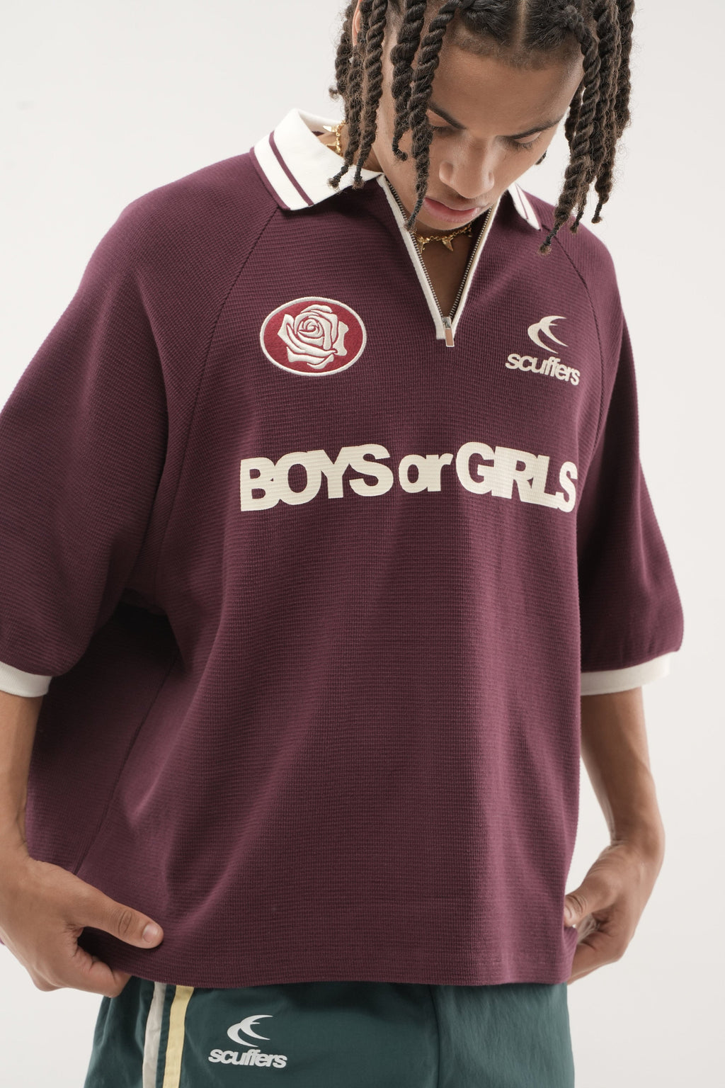 Boys or Girls Burgundy Polo