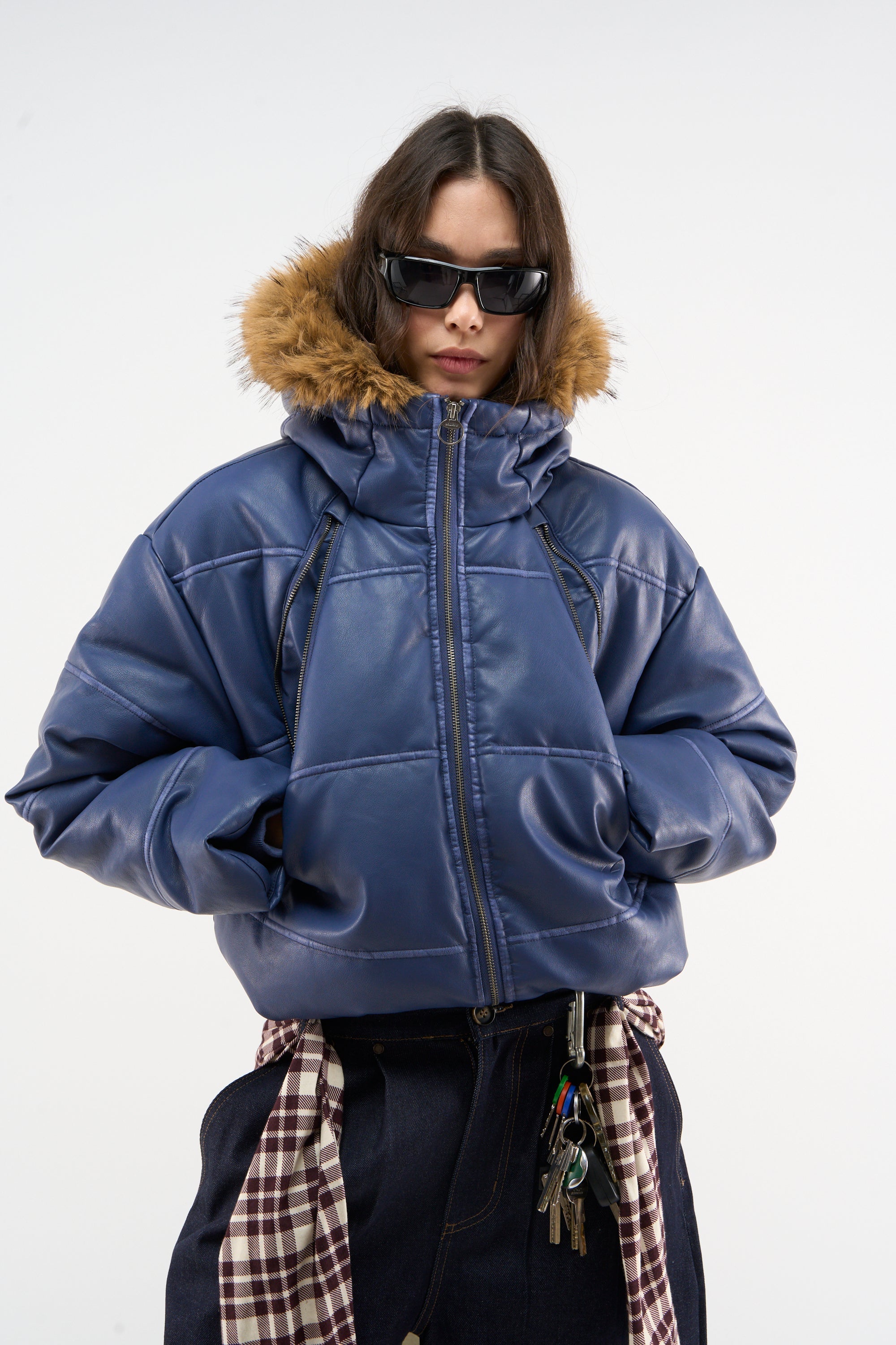 Raw Royal Blue Puffer Jacket
