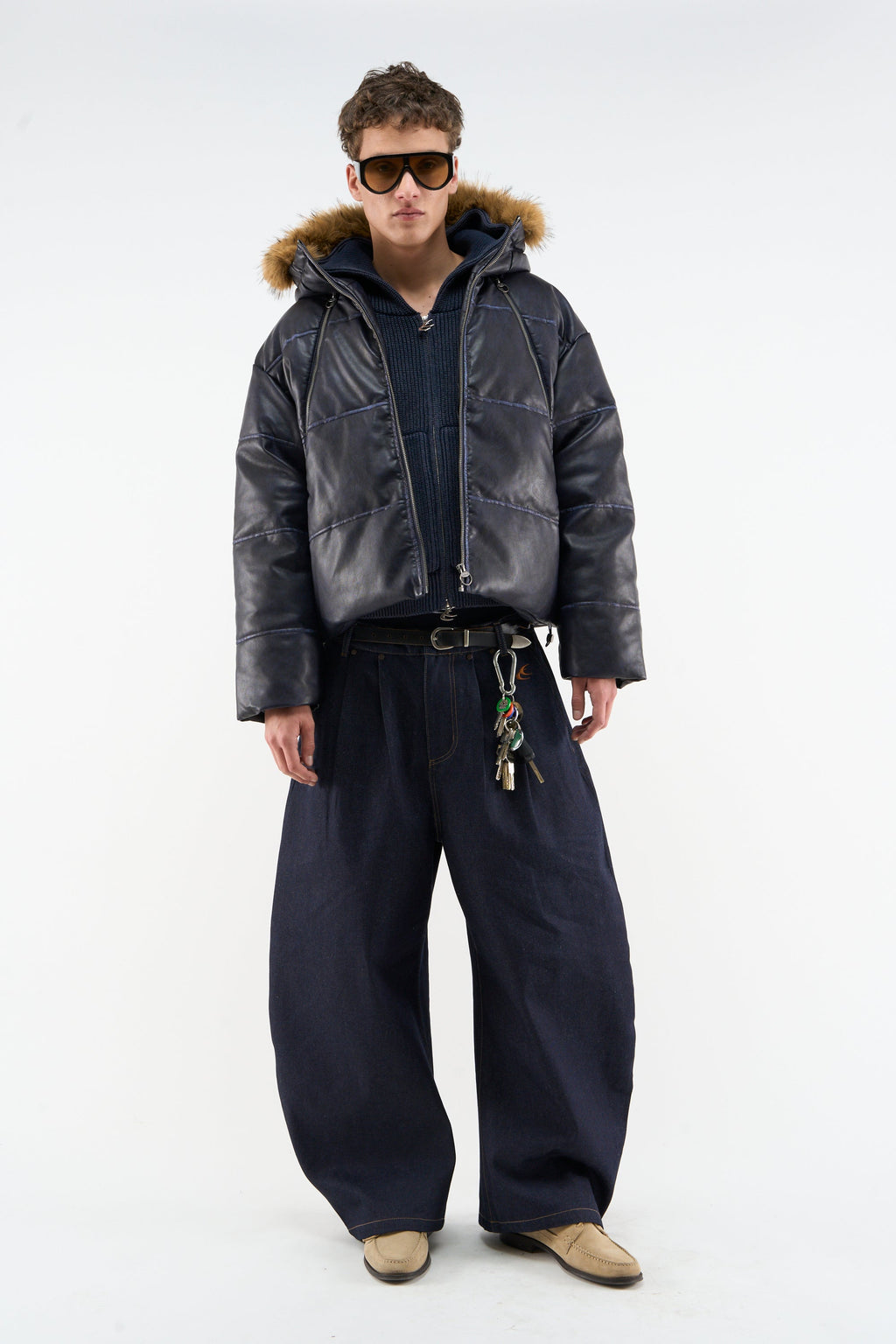Raw Dark Puffer Jacket