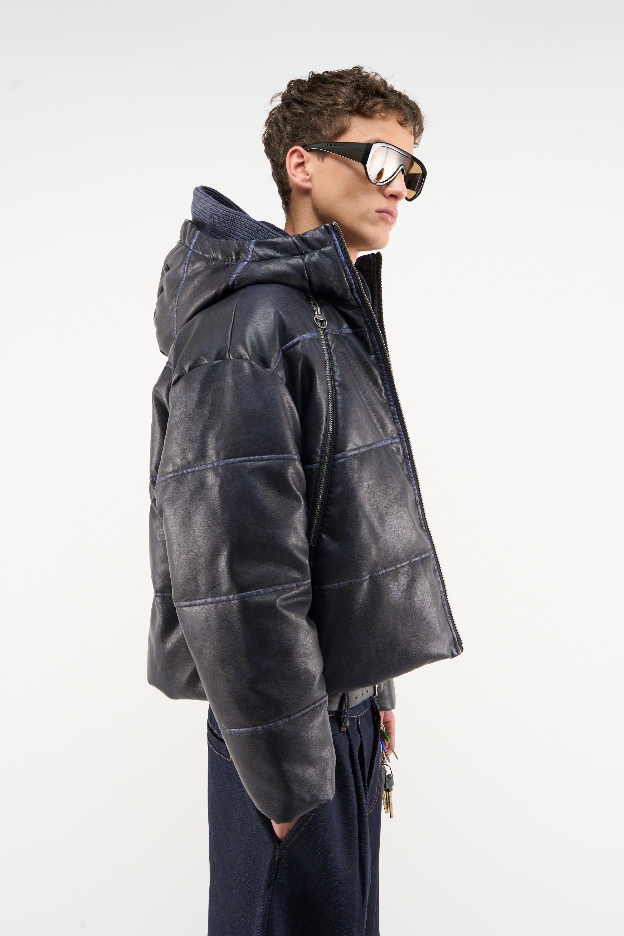Raw Dark Puffer Jacket