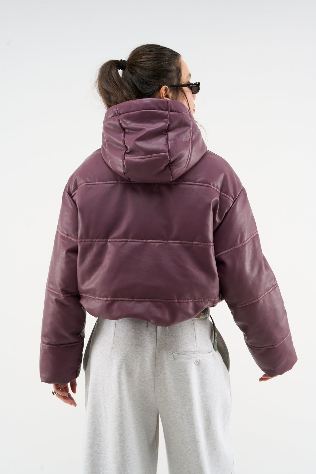 Raw Burgundy Puffer Jacket