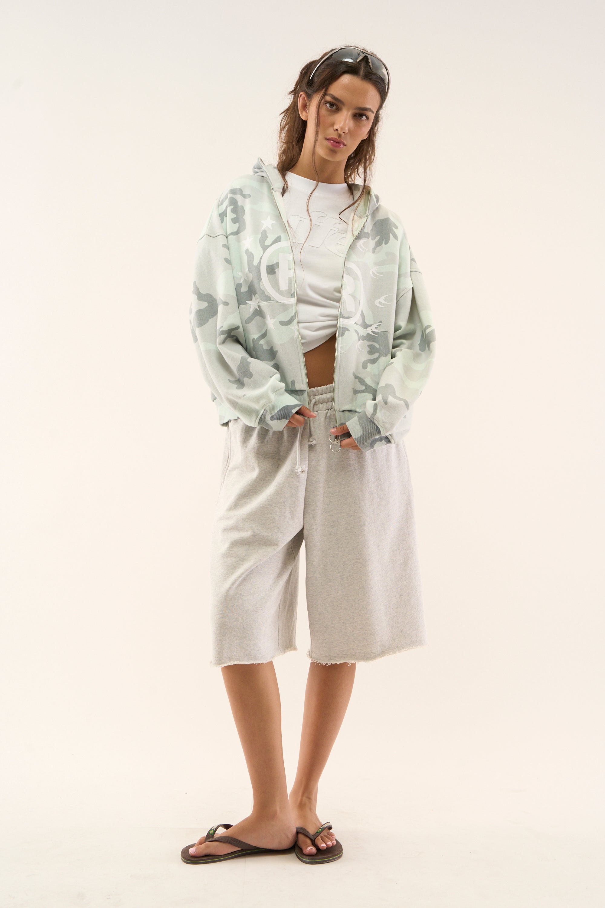 Confused Grey Camo Zipper