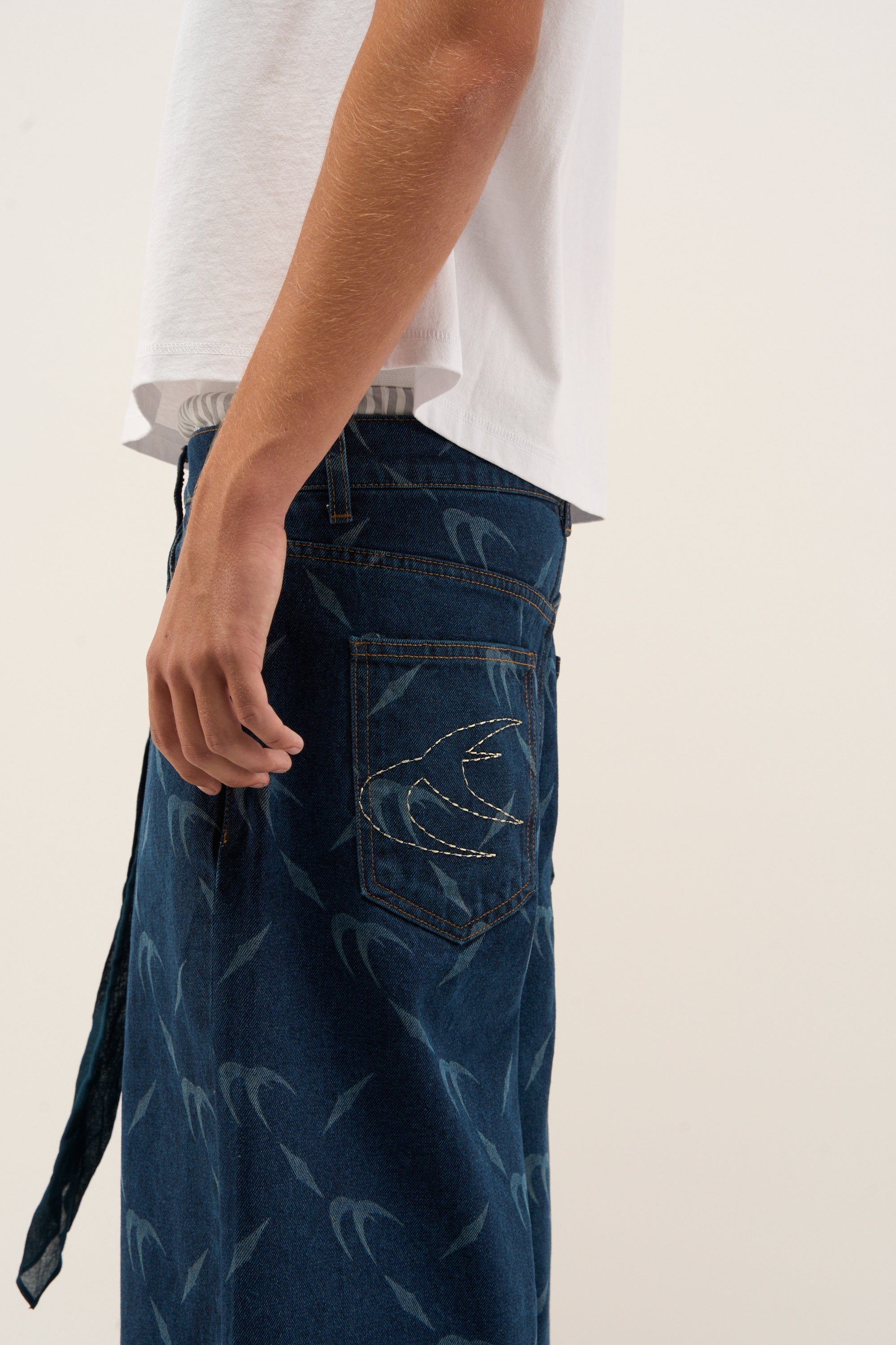 Silver Dark Blue Jorts