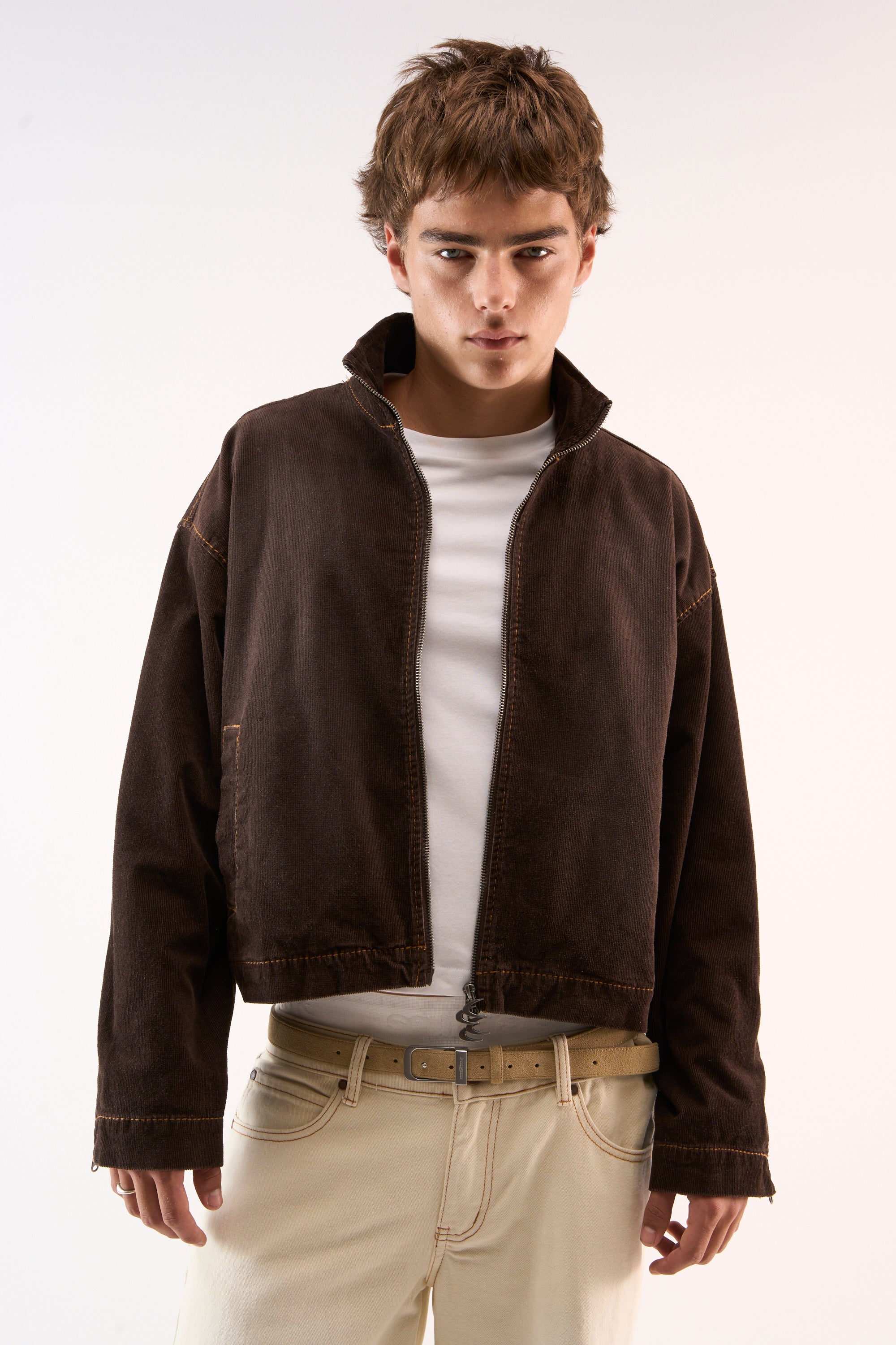Corduroy Flared Brown Jacket