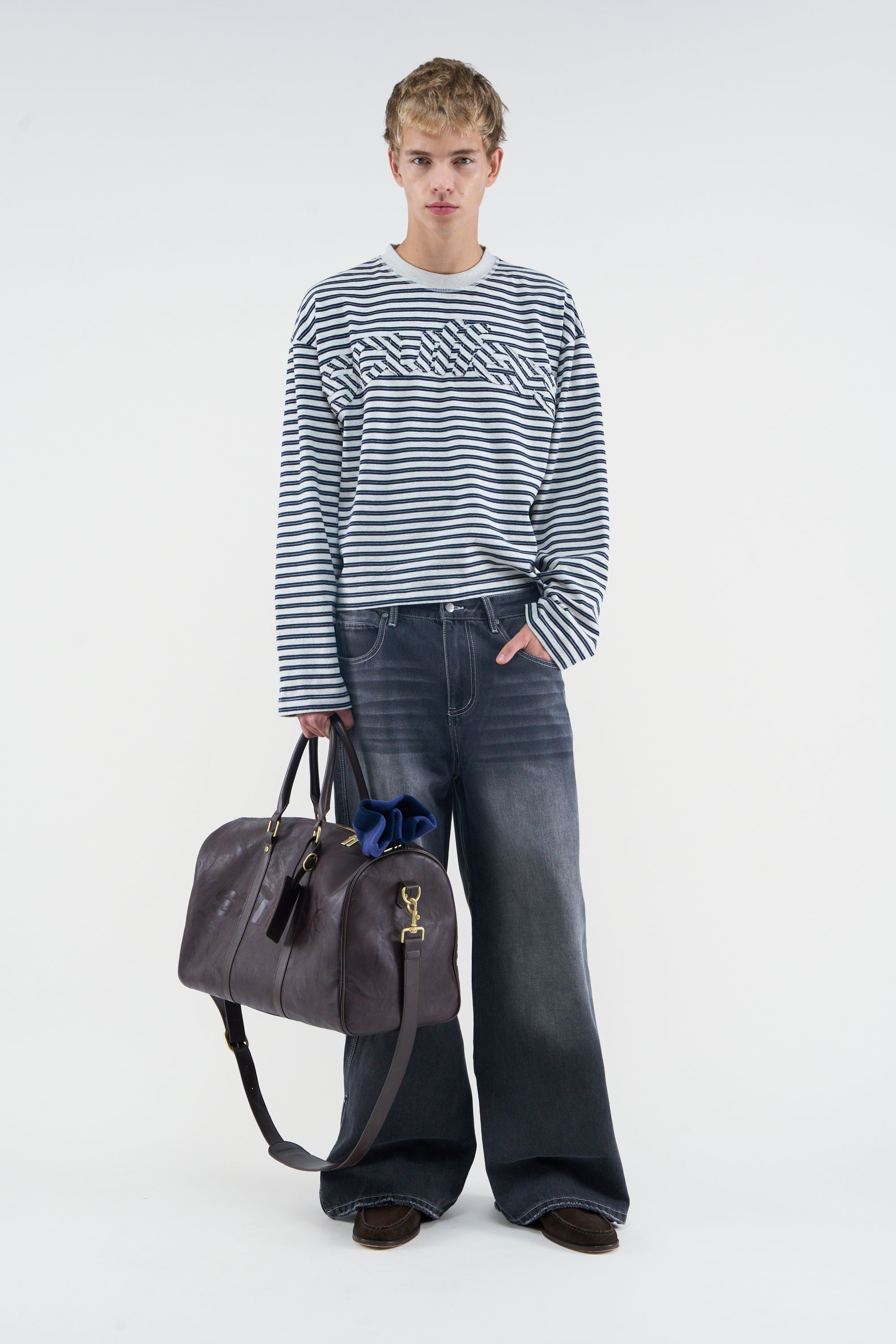 Raw Striped Navy Longsleeve