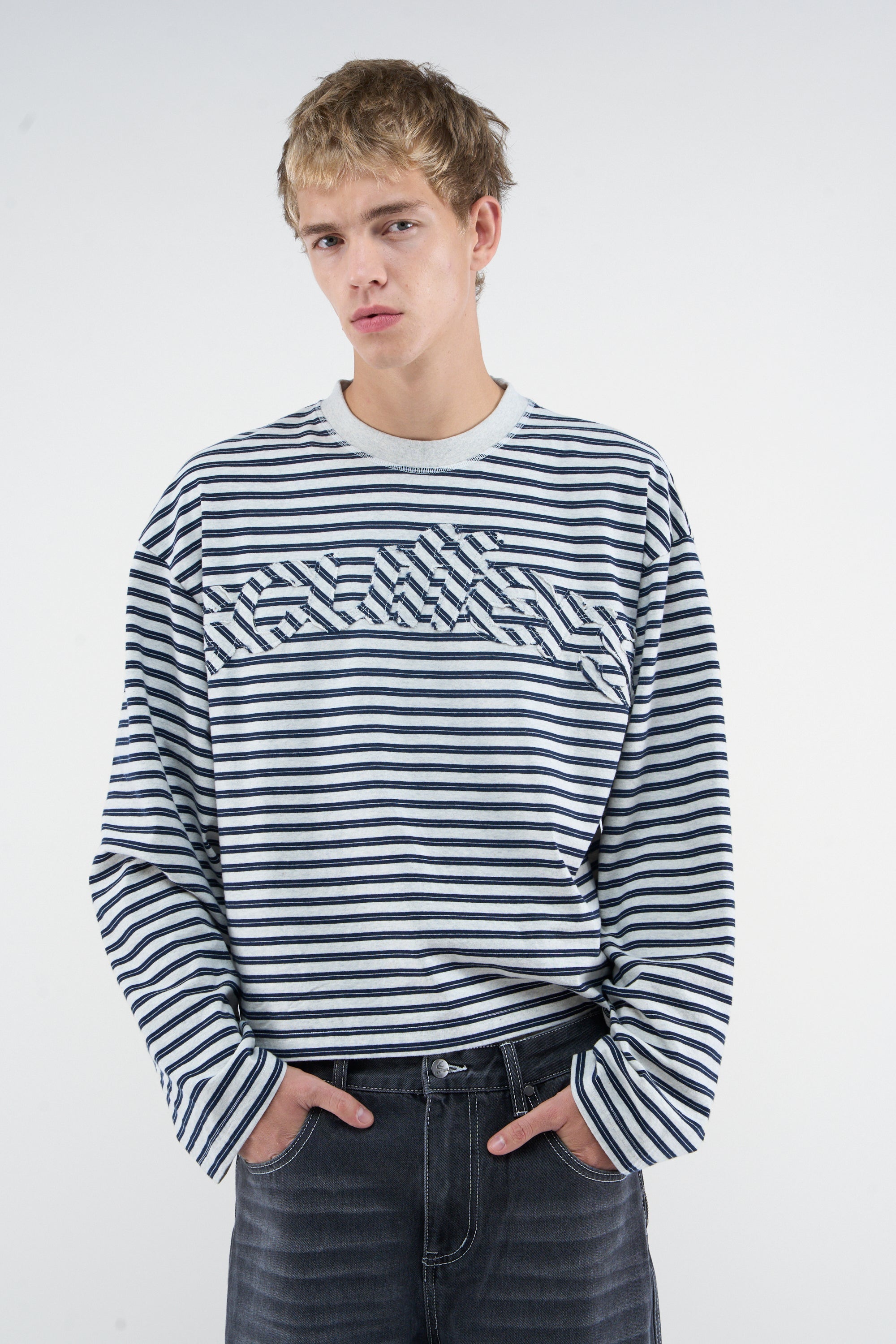 Raw Striped Navy Longsleeve