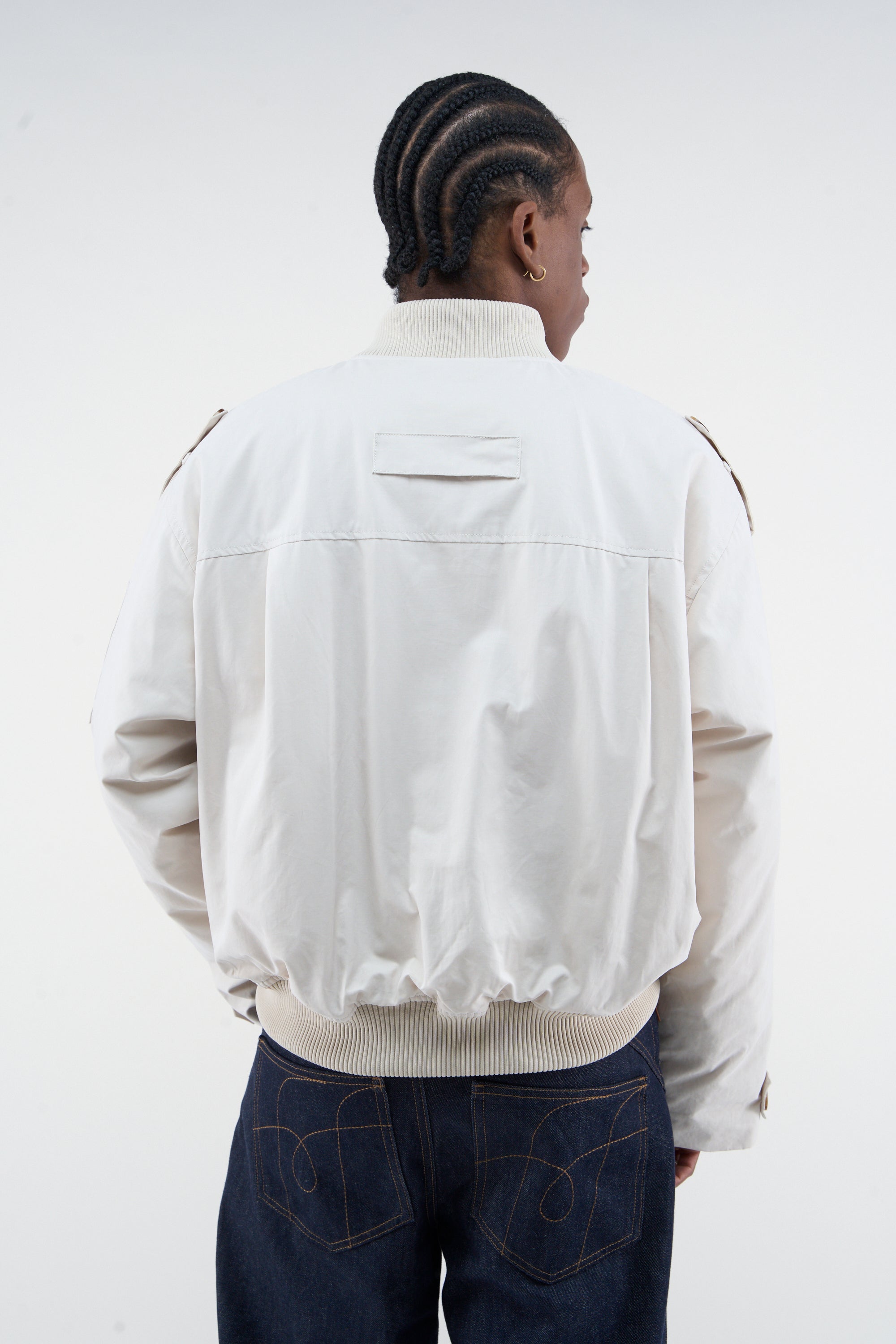 London Ecru Bomber Jacket