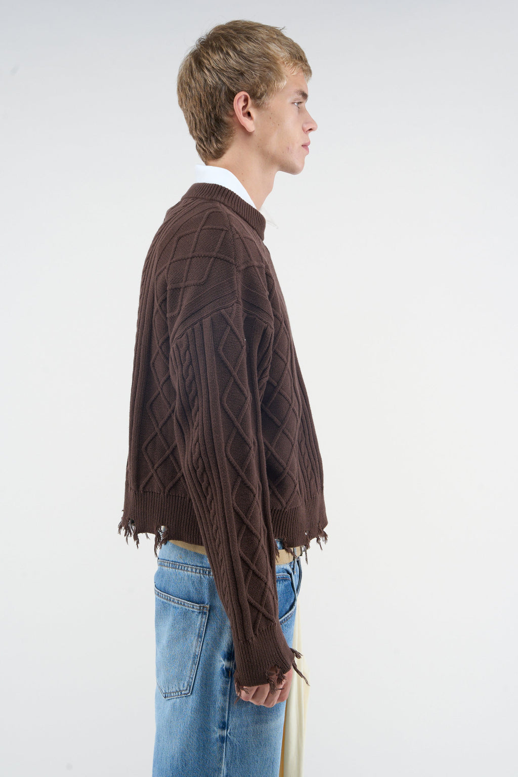 Split Brown Knit