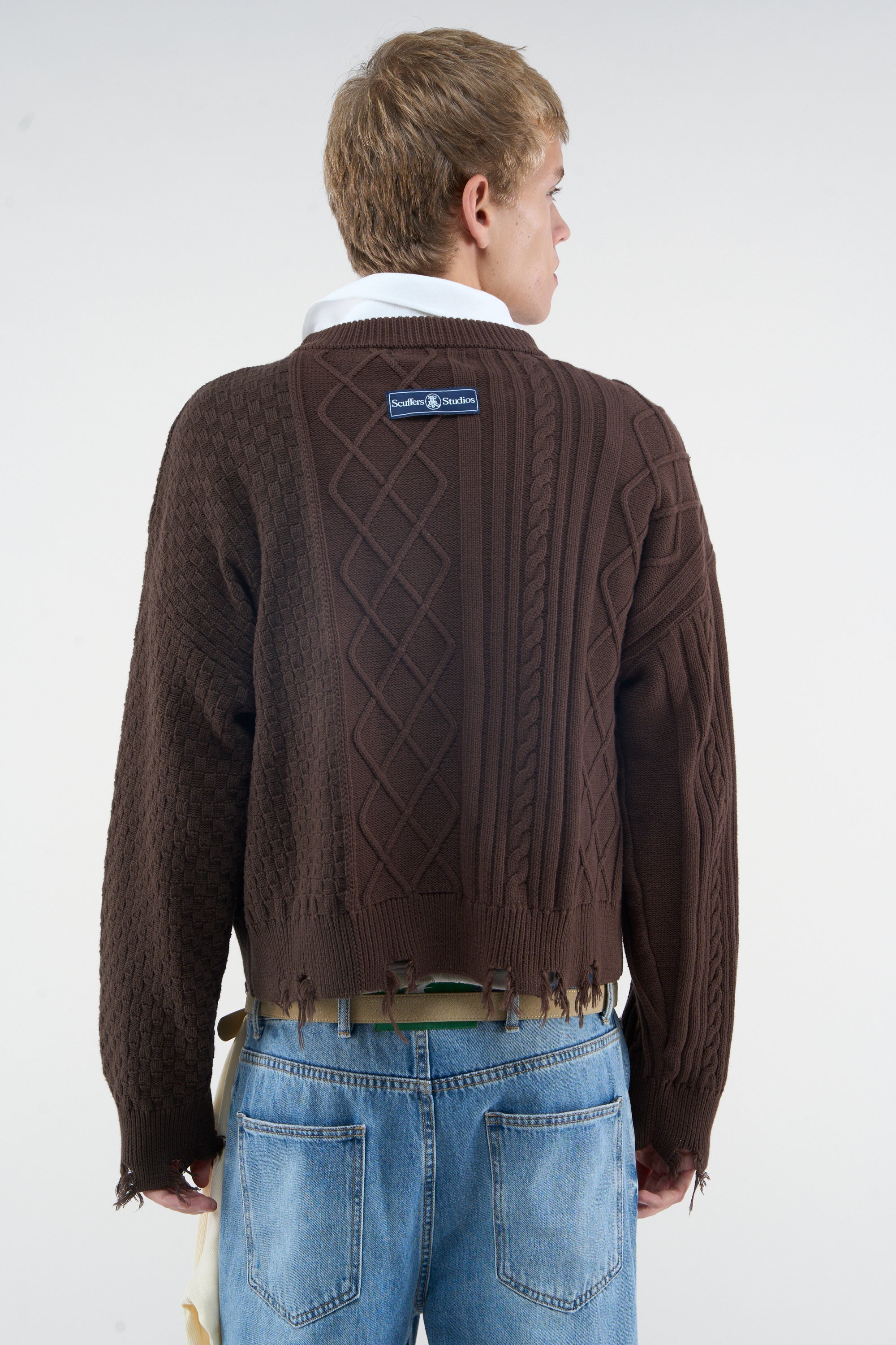 Split Brown Knit