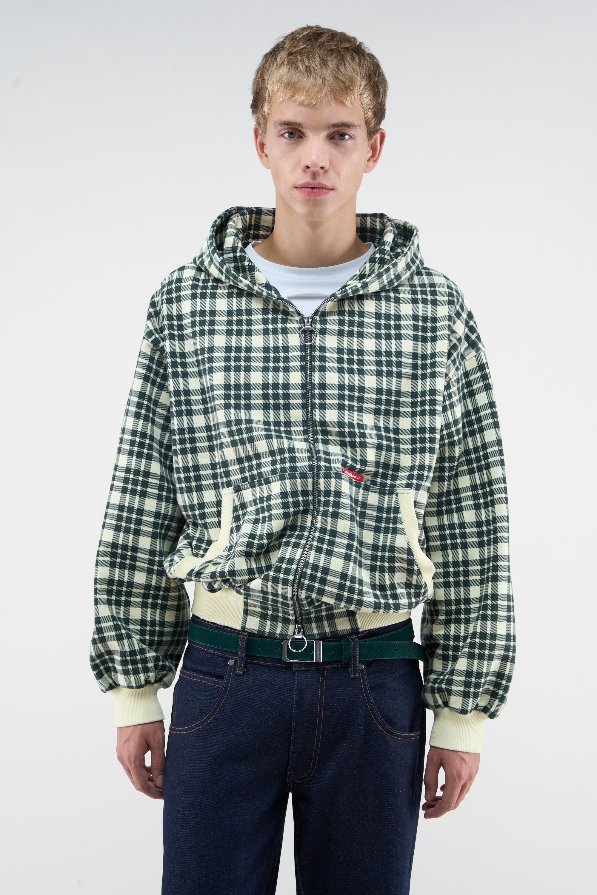 Scff Green Checks Zipper