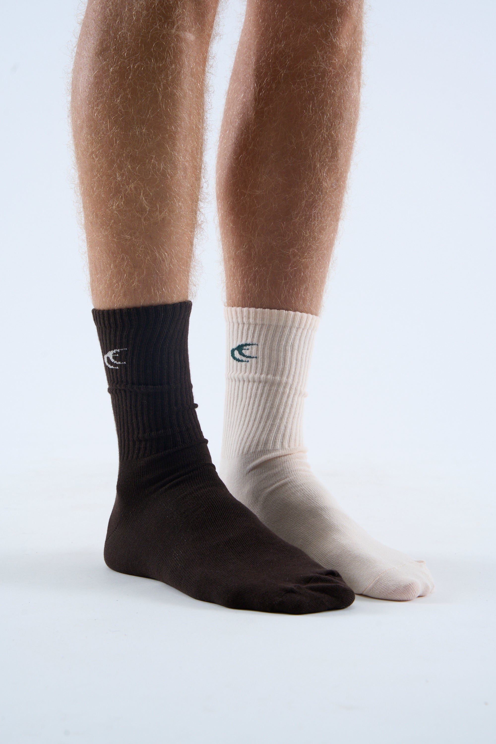 Iconic Brown & Ecru Socks