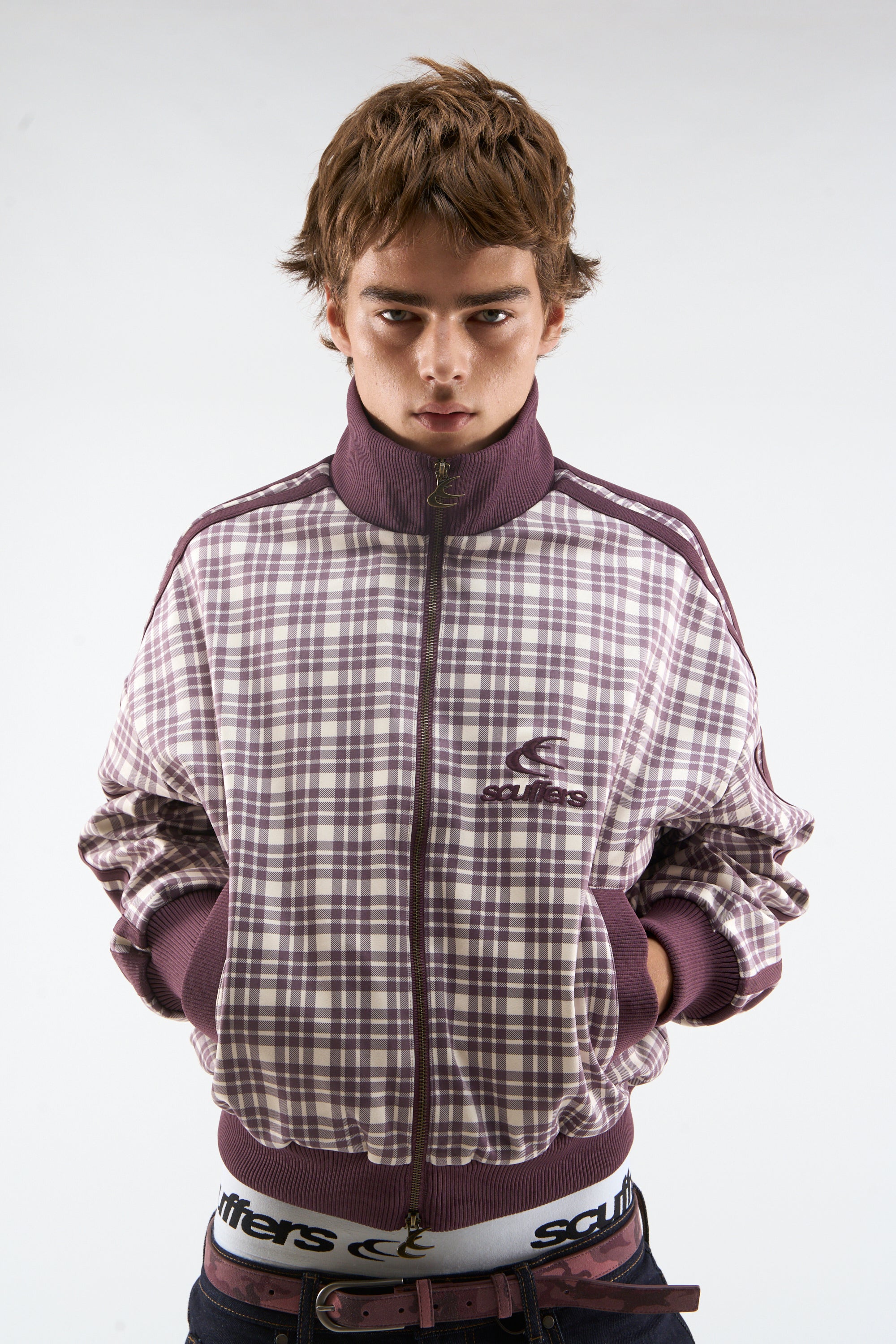 Mice Burgundy Zipper