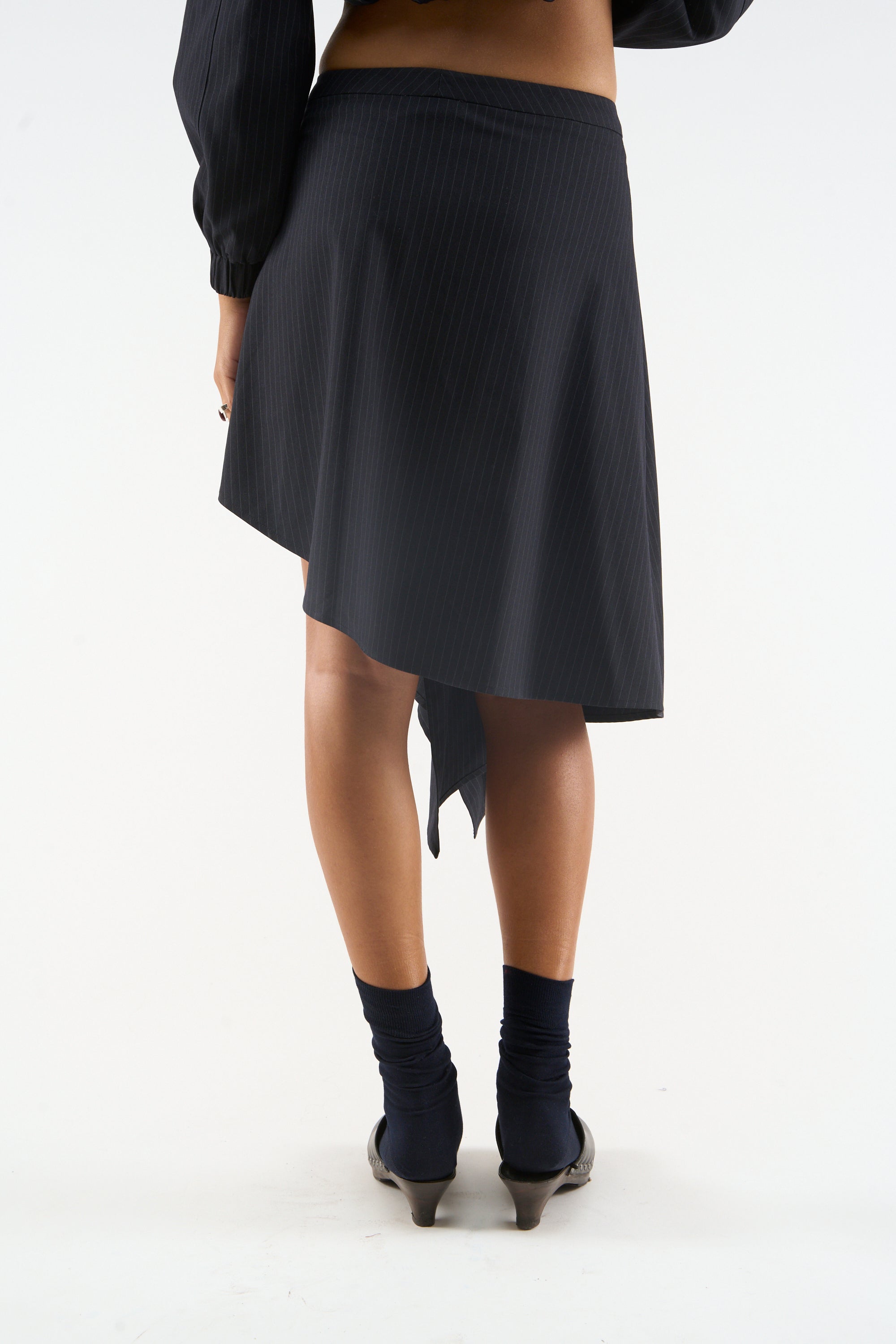 Nautica Navy Pinstripe Skirt