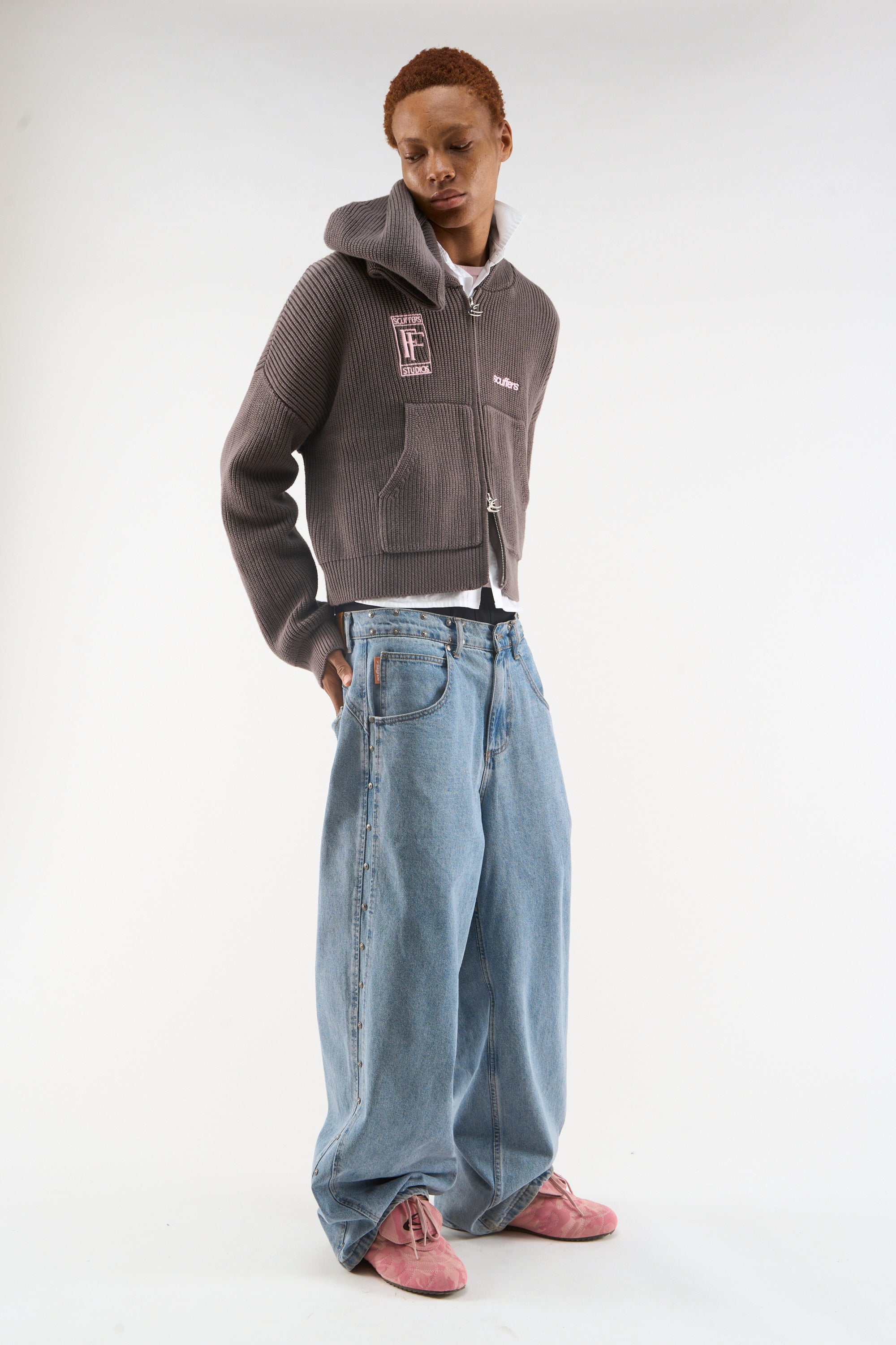 Signal Brown Knit Zipper