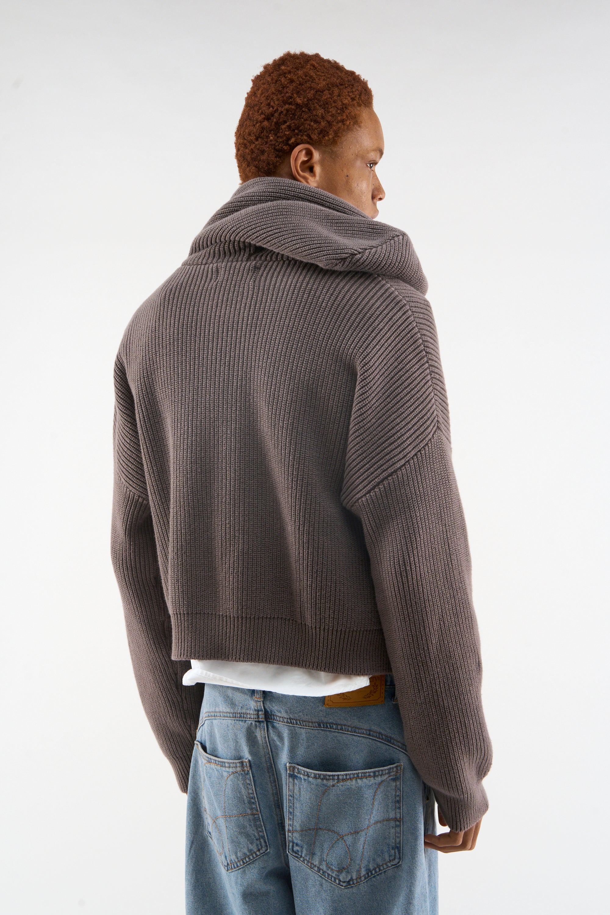 Signal Brown Knit Zipper