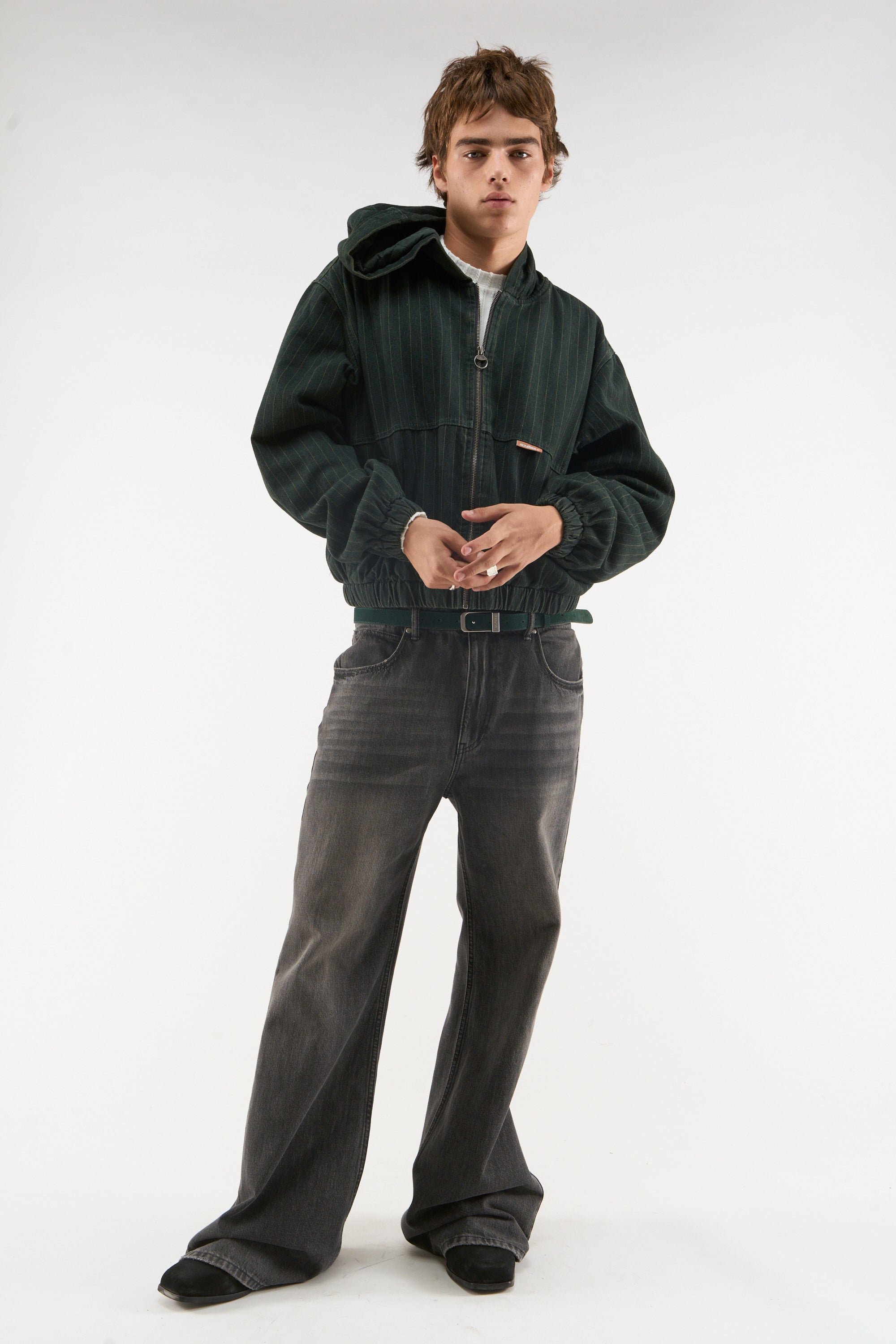 Pinstripe Green Work Jacket