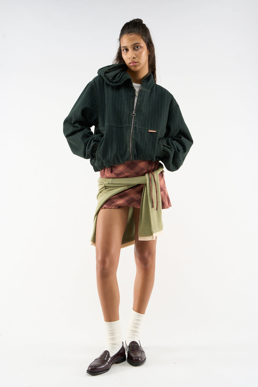 Pinstripe Green Work Jacket