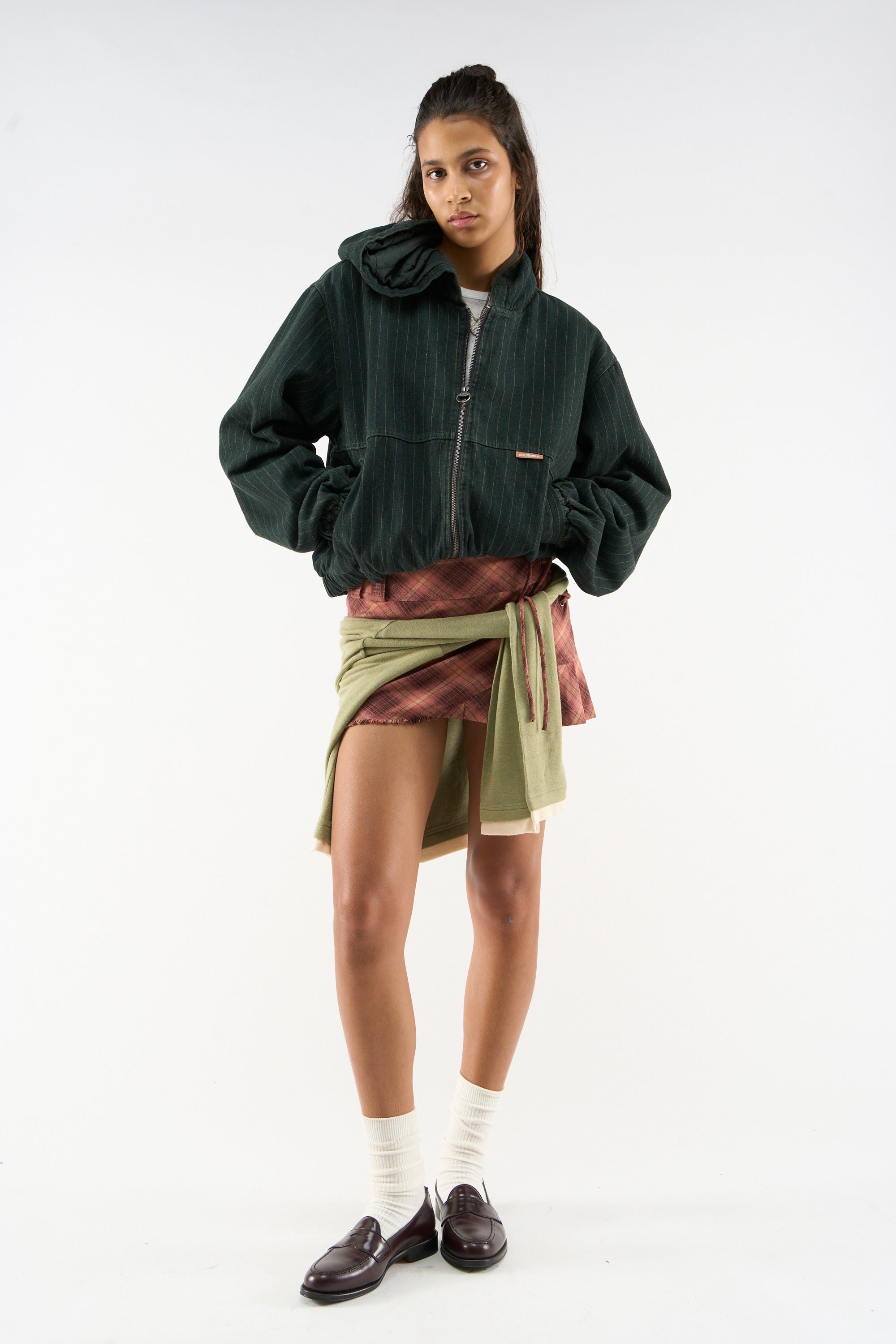 Pinstripe Green Work Jacket