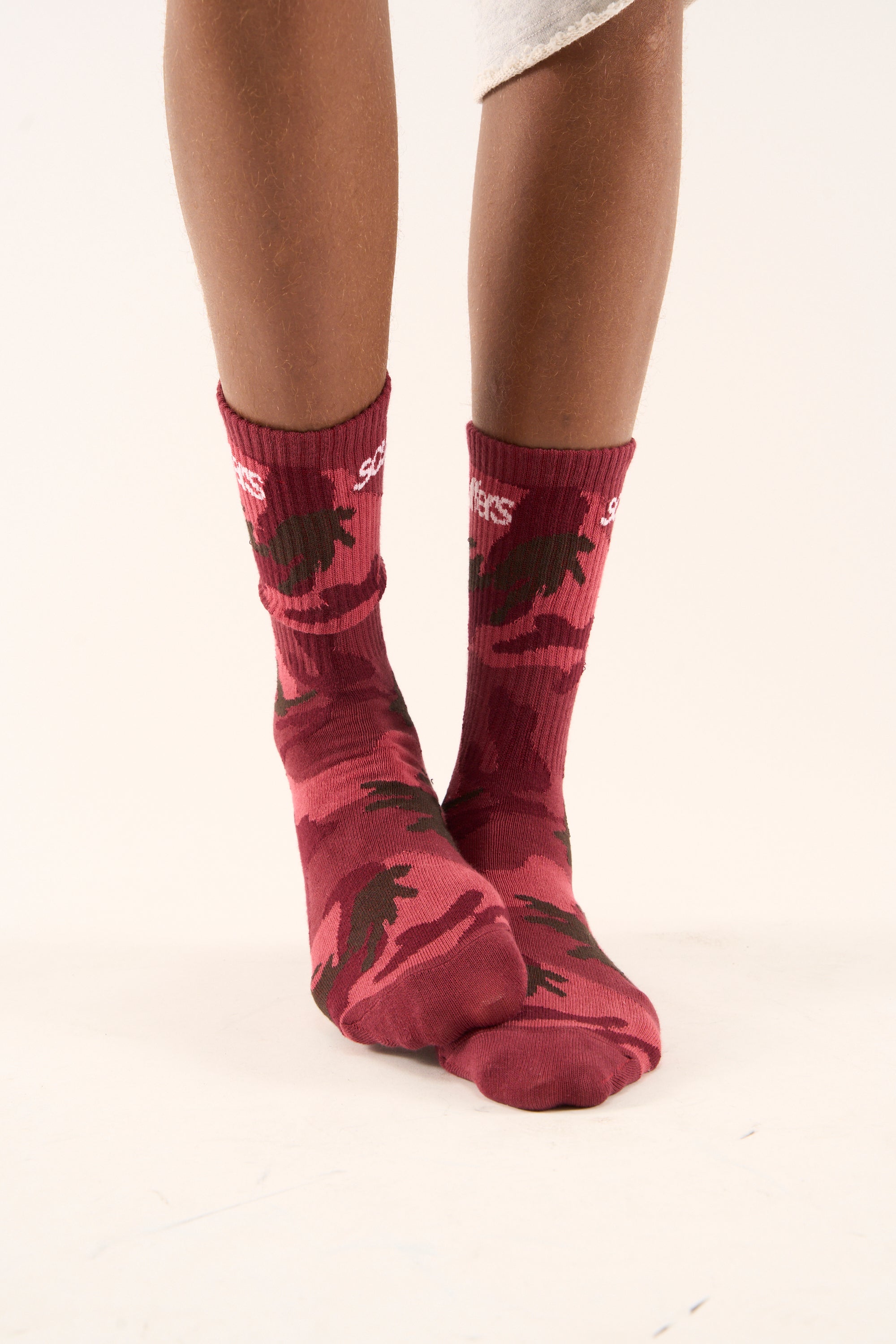 Camo Burgundy Socks
