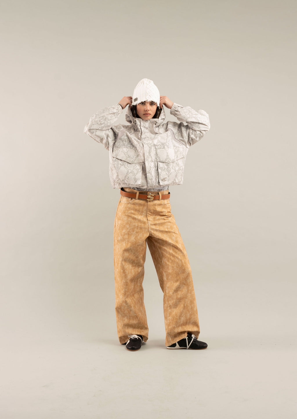 Snake Light Grey Windbreaker