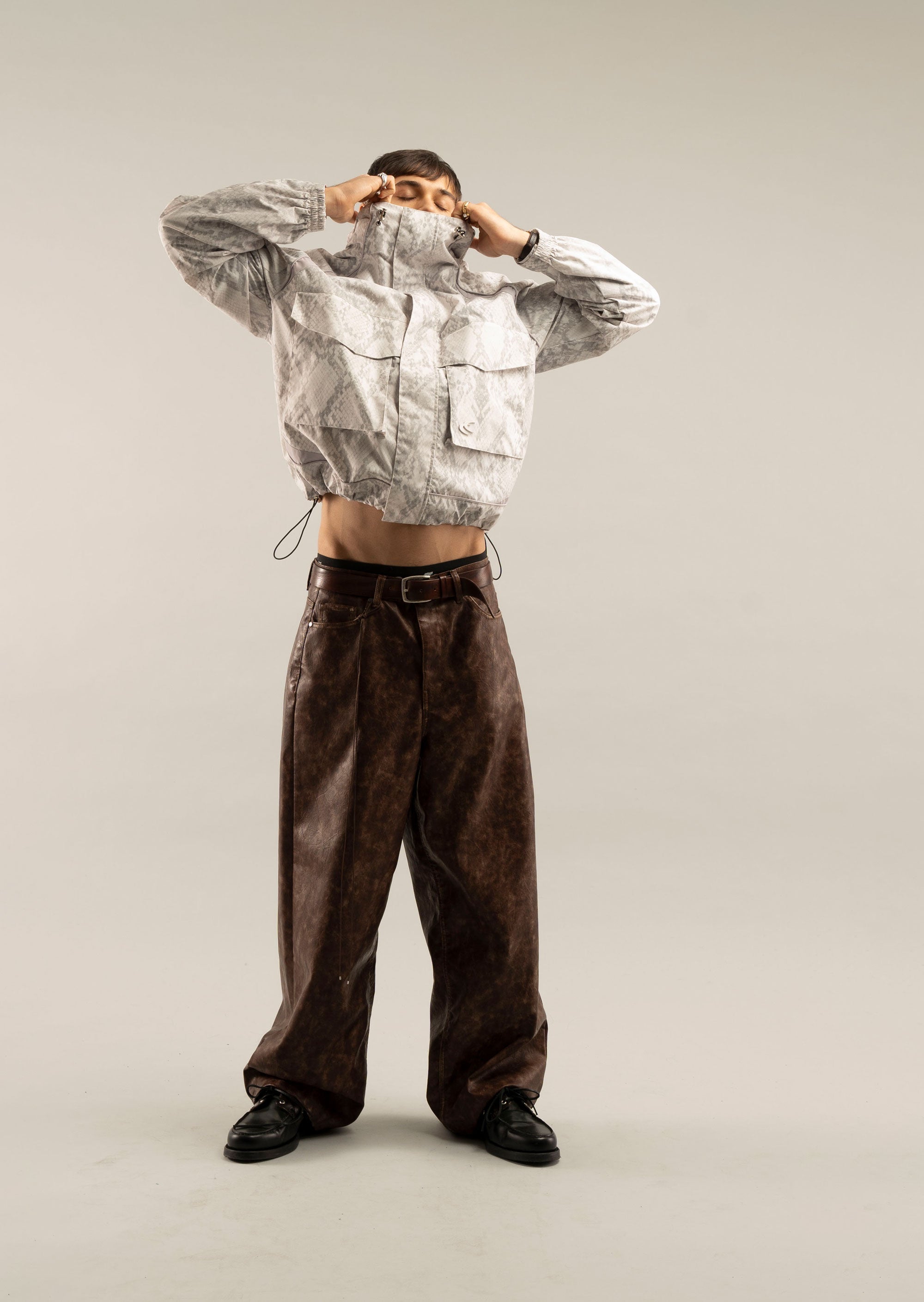 Snake Light Grey Windbreaker