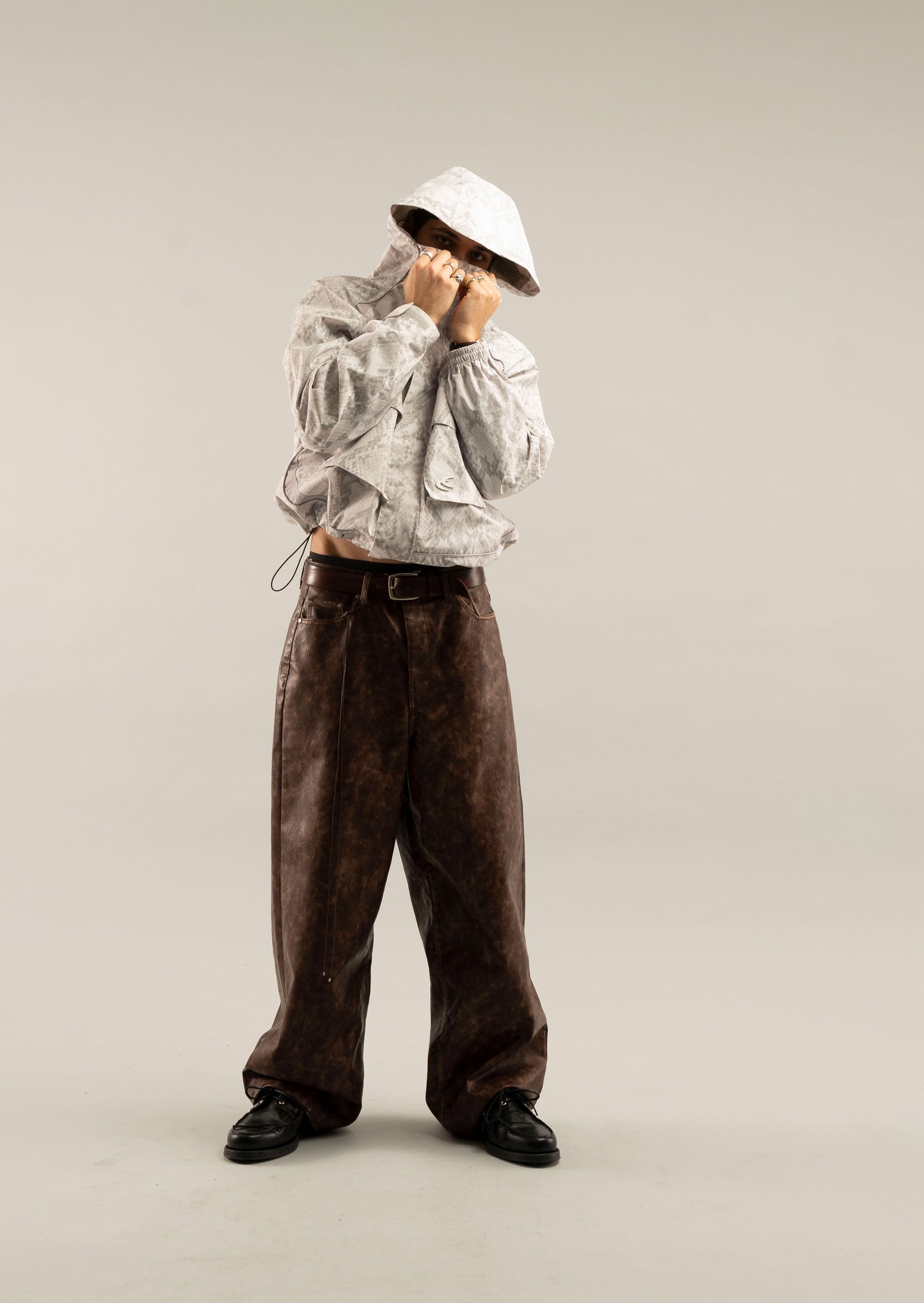 Snake Light Grey Windbreaker