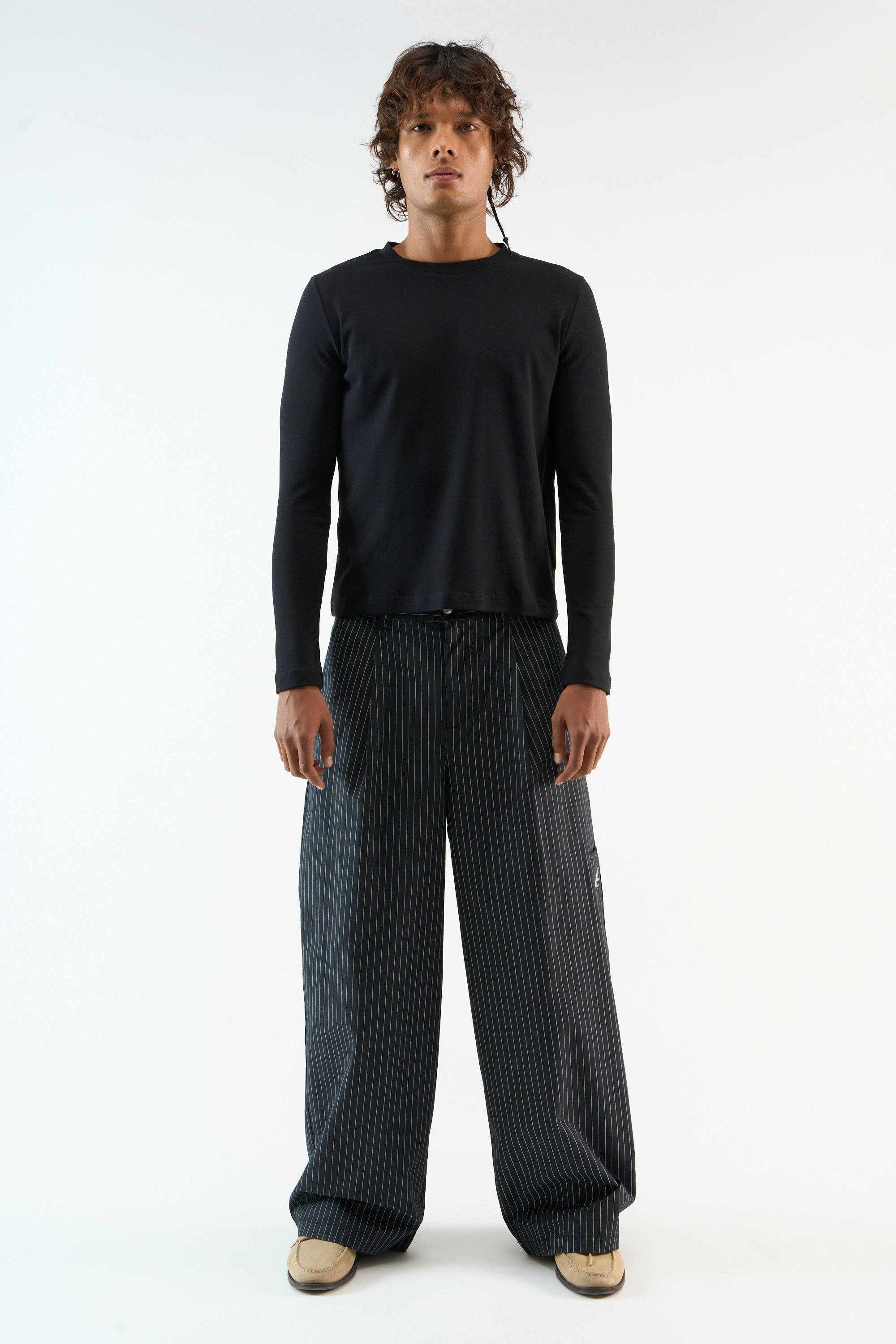 Pinstripe Black Pants