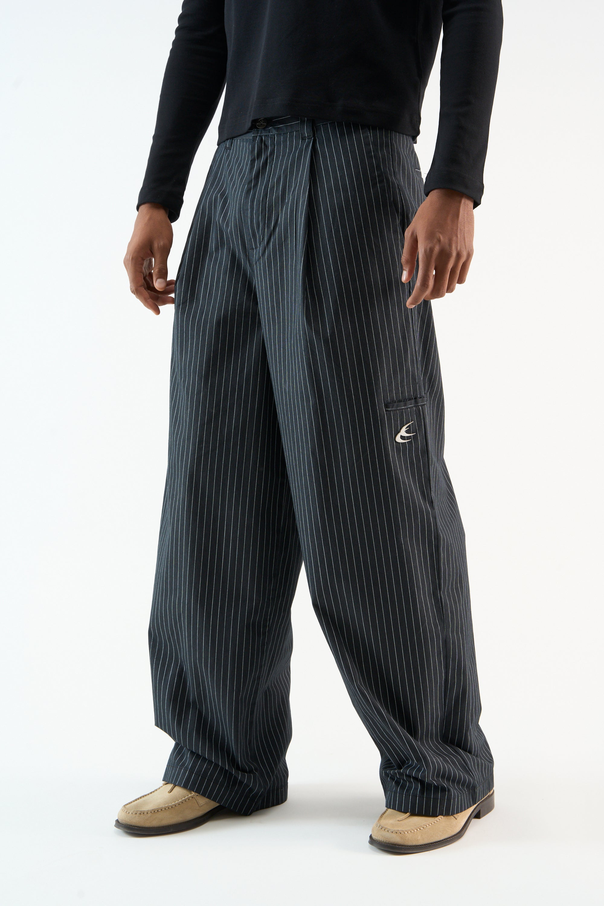 Pinstripe Black Pants