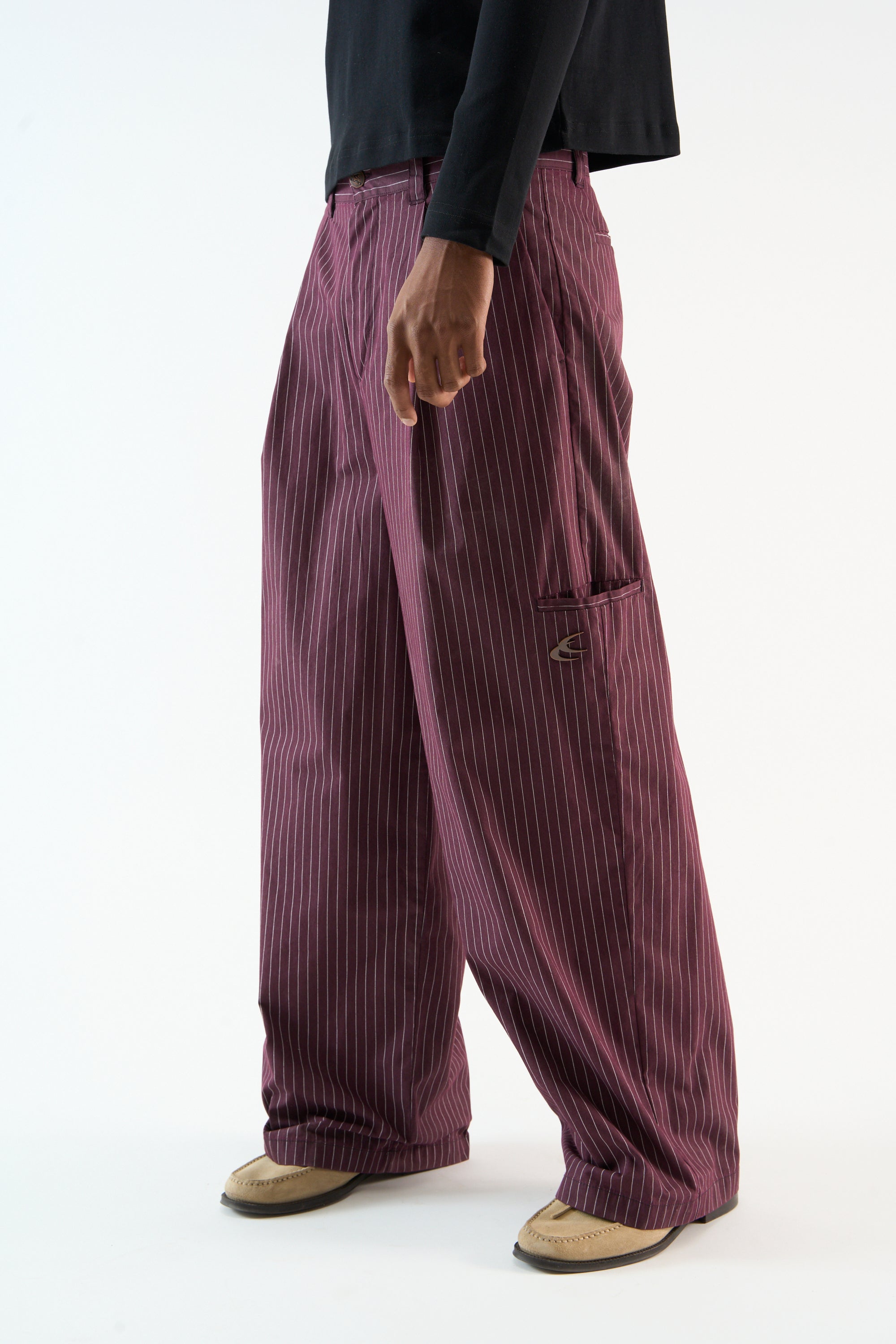 Pinstripe Burgundy Pants