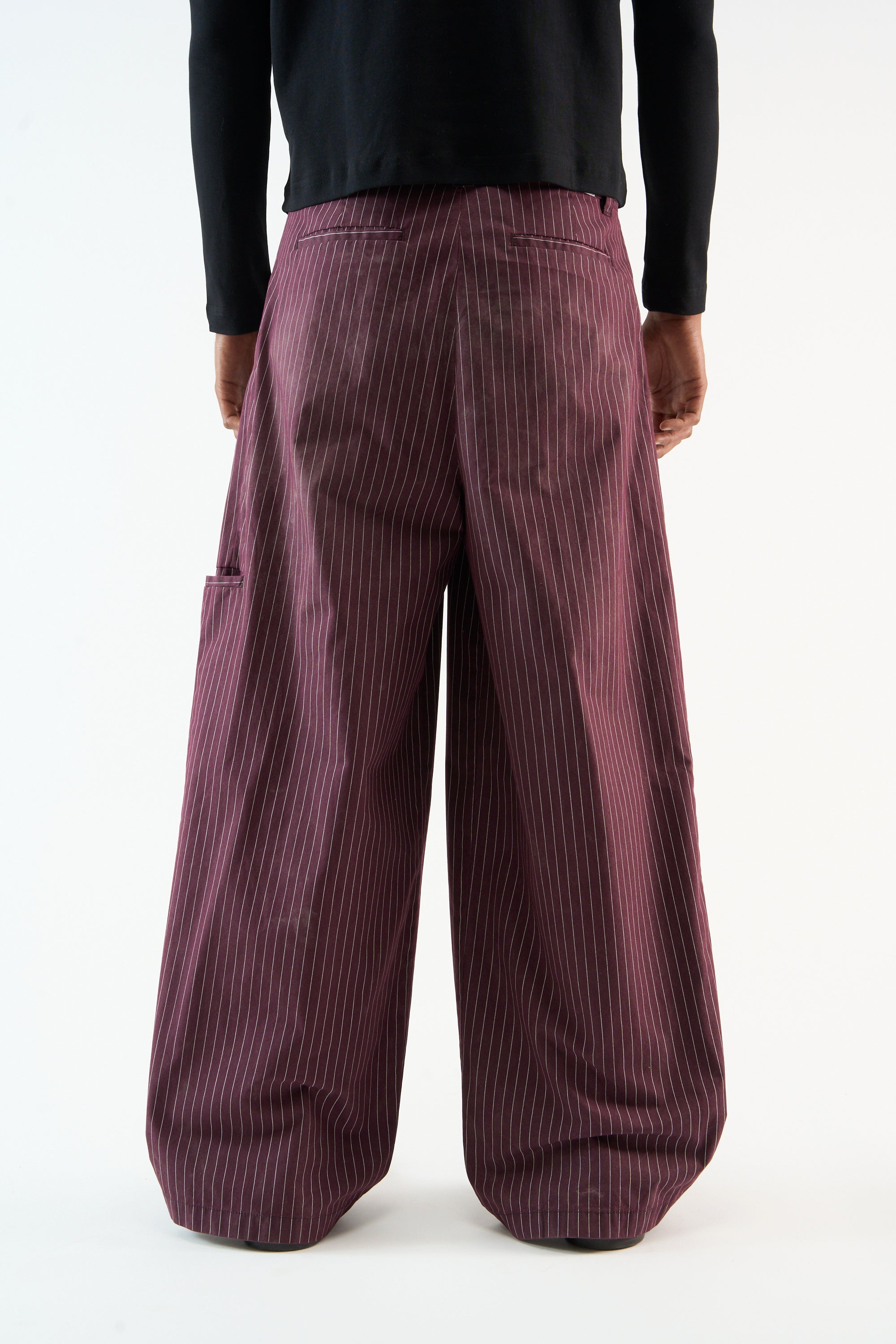 Pinstripe Burgundy Pants