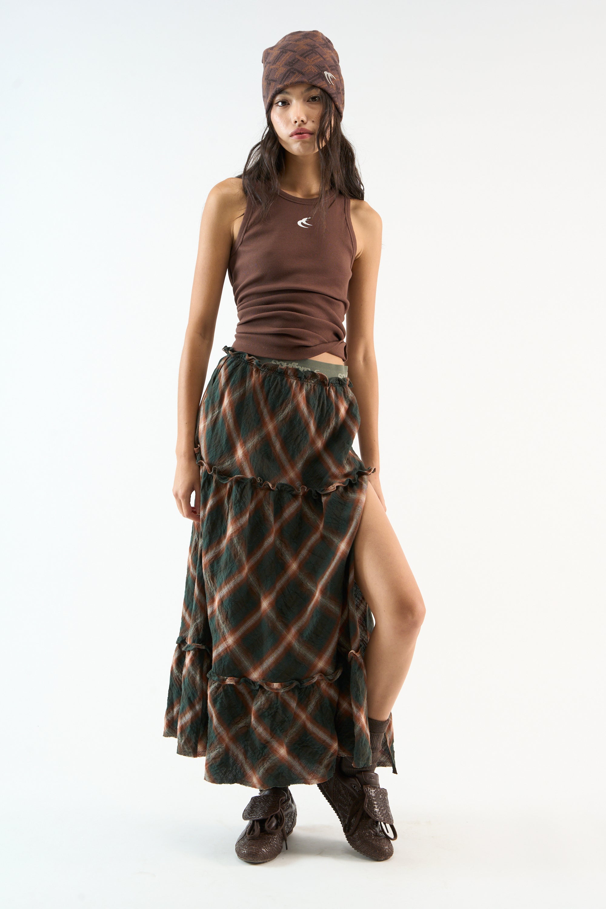 Tartan Midi Skirt